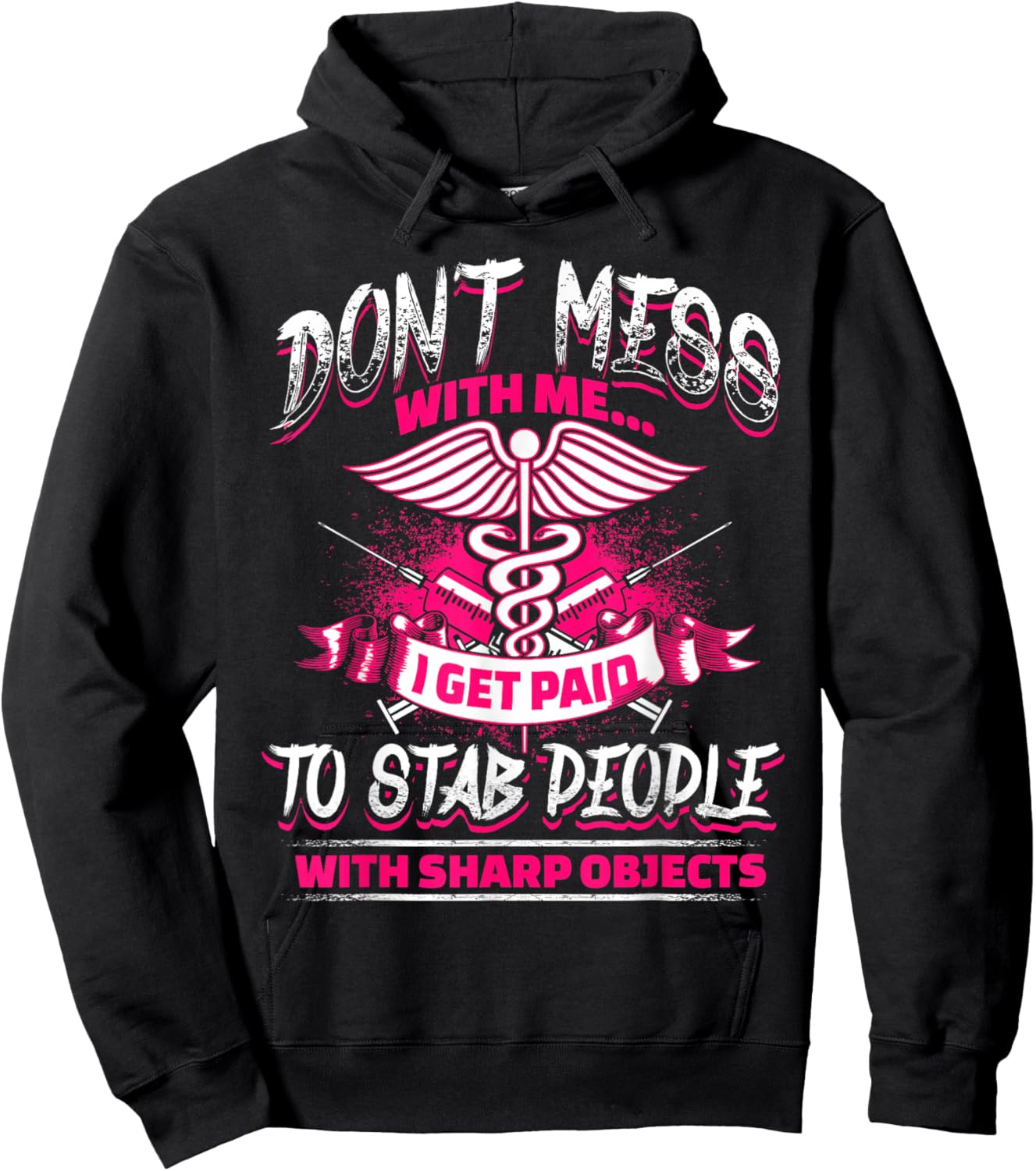 STAB PEOPLE Funny Nurses Nursing RN LVN Hoodie - Hoodie | Black