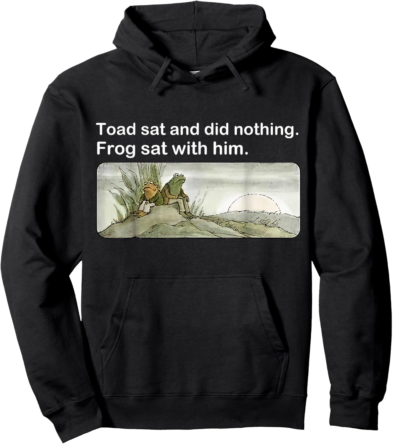 Frogs Funny toads meme lover Vintage -Adults & Kids Black Hoodie - Hoodie | Black