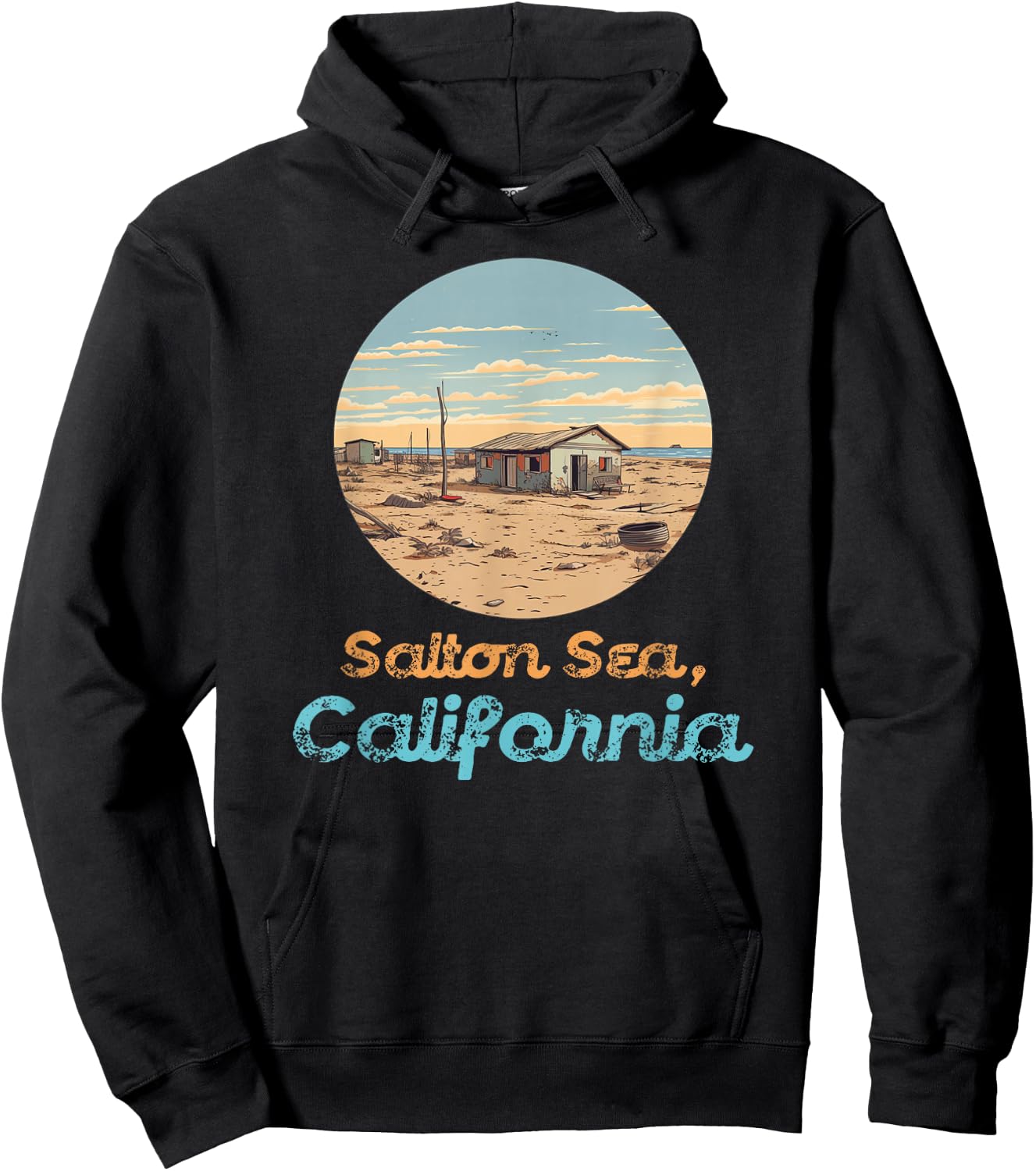 Salton Sea California Desert Souvenir Abandoned Vintage Hoodie - Hoodie | Black