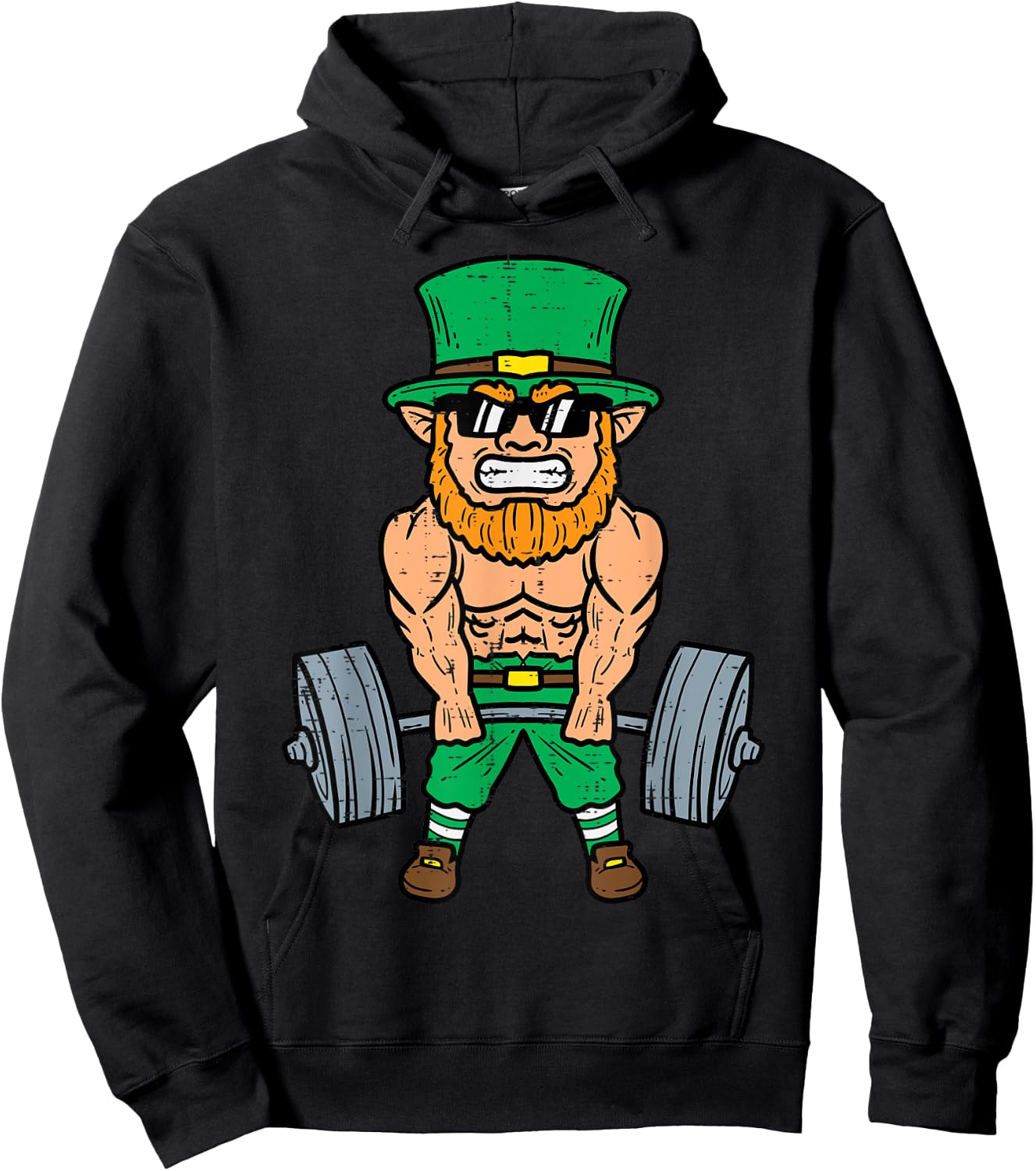St Patricks Day Workout Weightlifting Saint Paddys Gym Men Hoodie - Hoodie | Black