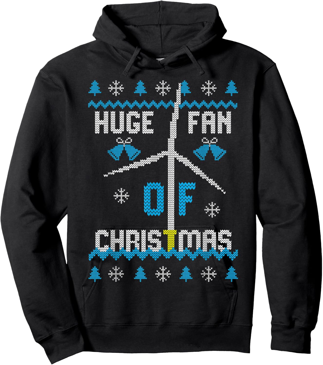 Renewable energy Christmas sweater - offshore technician Hoodie - Hoodie | Black