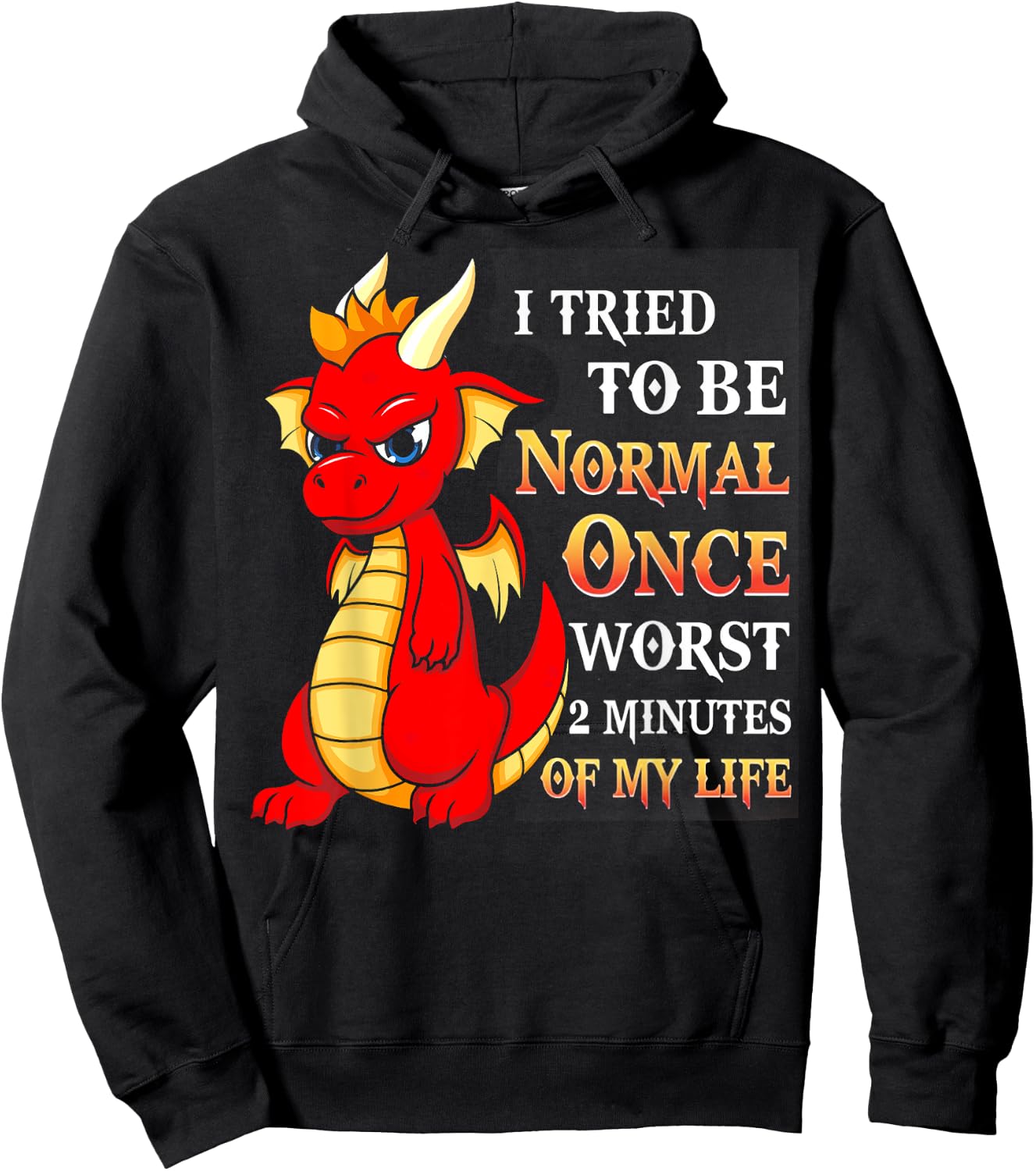 Dragon I Tried To Be Normal Once Worst 2 Minutes Of My Life Hoodie - Hoodie | Black