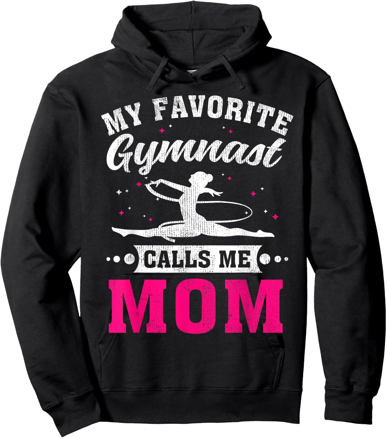 My Favorite Gymnast Calls Me Mom Mother's Day Hoodie - Hoodie | Black