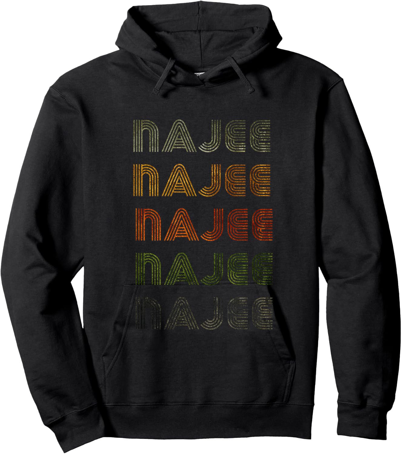 Love Heart Najee Grunge/Vintage Style Black Najee Hoodie - Hoodie | Black