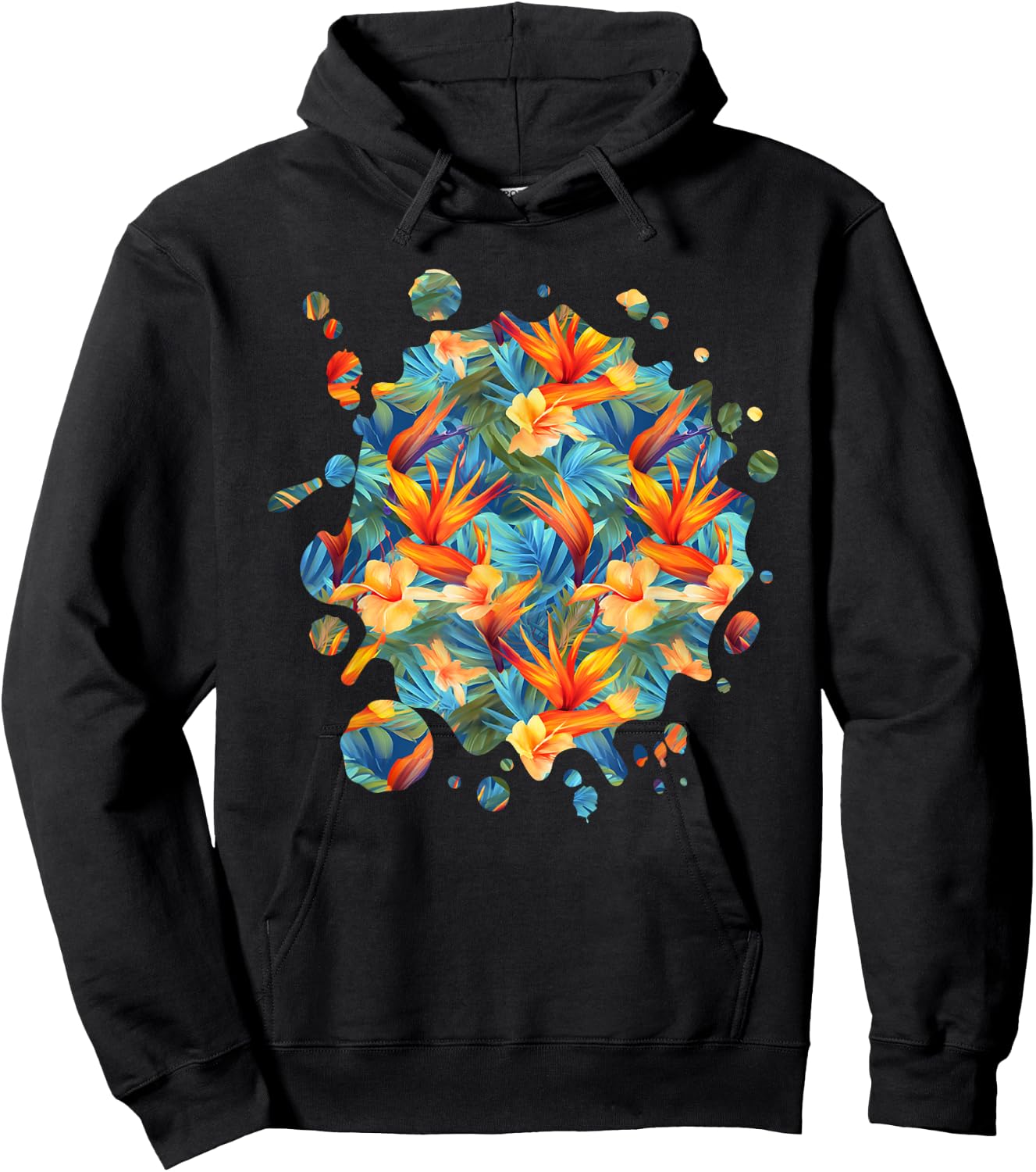 Cute Bird of Paradise Inspired Flower Plant Lover Gardener Hoodie - Hoodie | Black