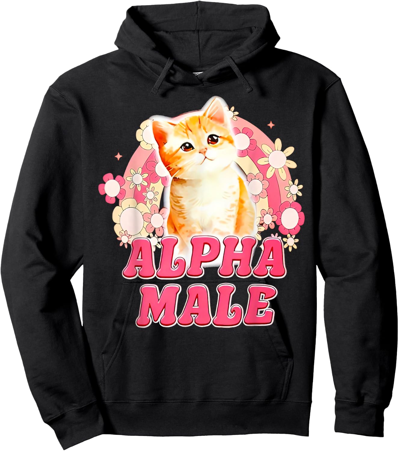Alpha Male Cat Kitten Funny Women Hoodie - Hoodie | Black