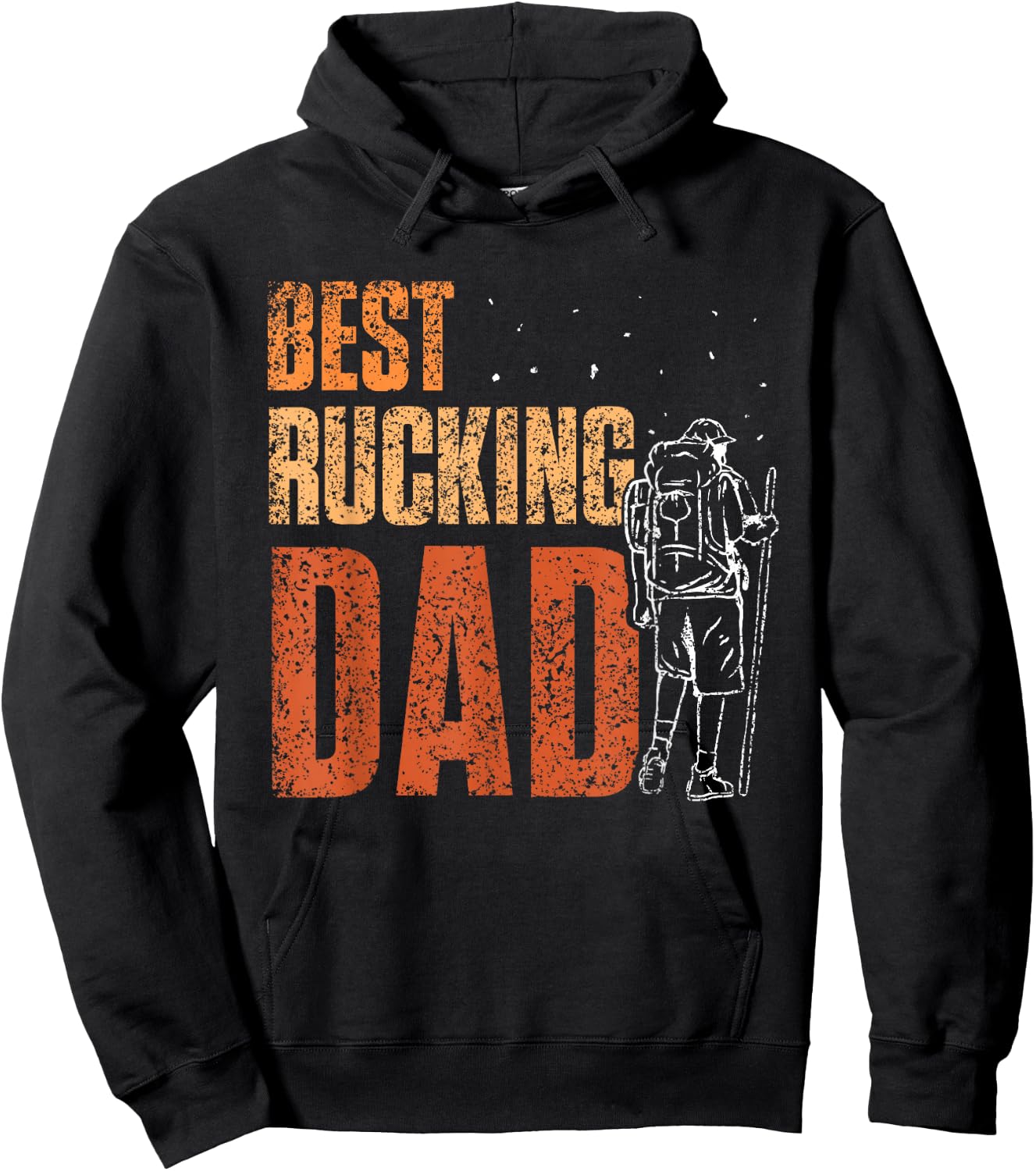Best Rucking Dad Ruck Backpack Rucksack Workout Rucking Hoodie - Hoodie | Black
