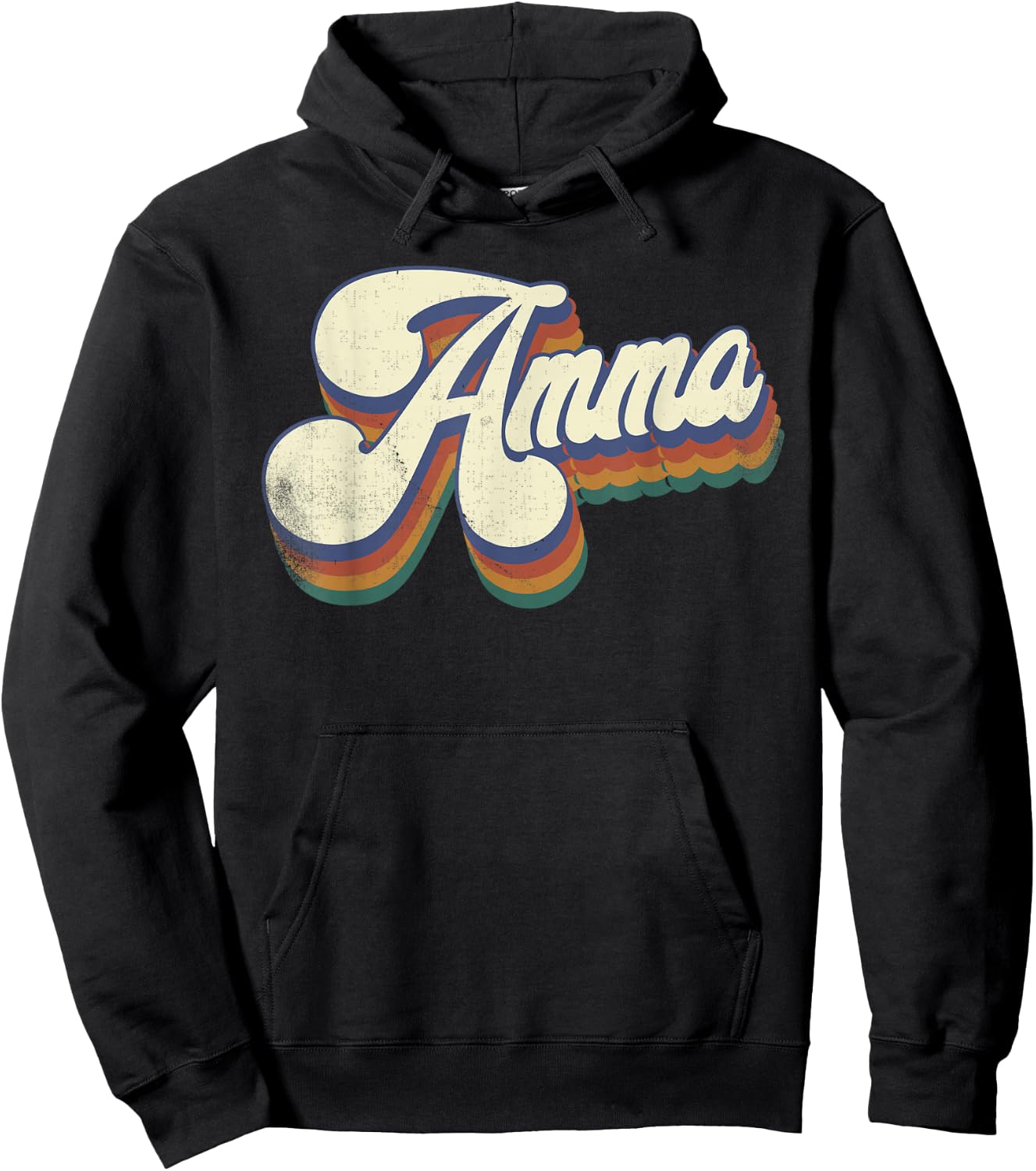 Amma Gifts For Grandma Retro Vintage Mother's Day Amma Hoodie - Hoodie | Black
