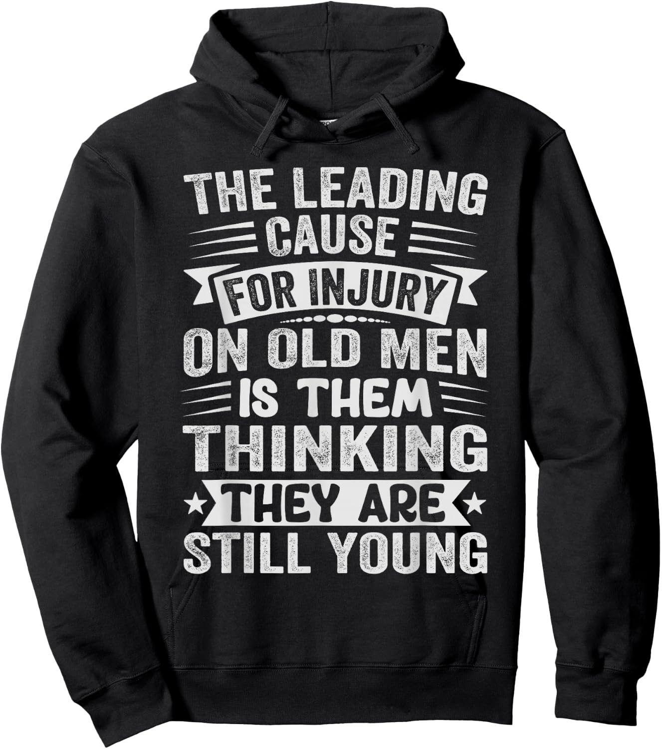 The Leading Cause For Injury On Old Men - Funny Retiree Hoodie - Hoodie | Black