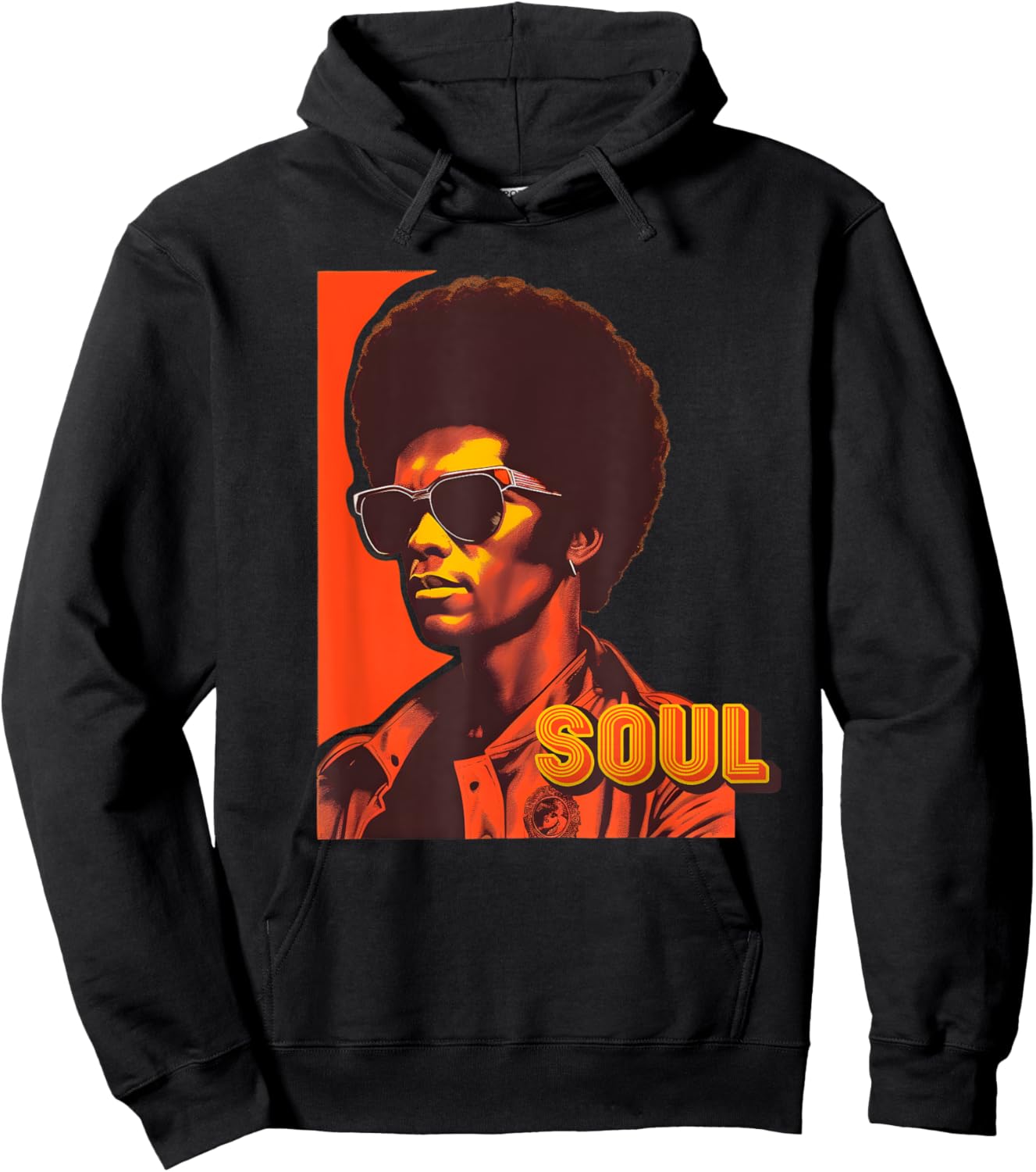 Retro Afro brother Soul music 70s - 80s vibes Hoodie - Hoodie | Black