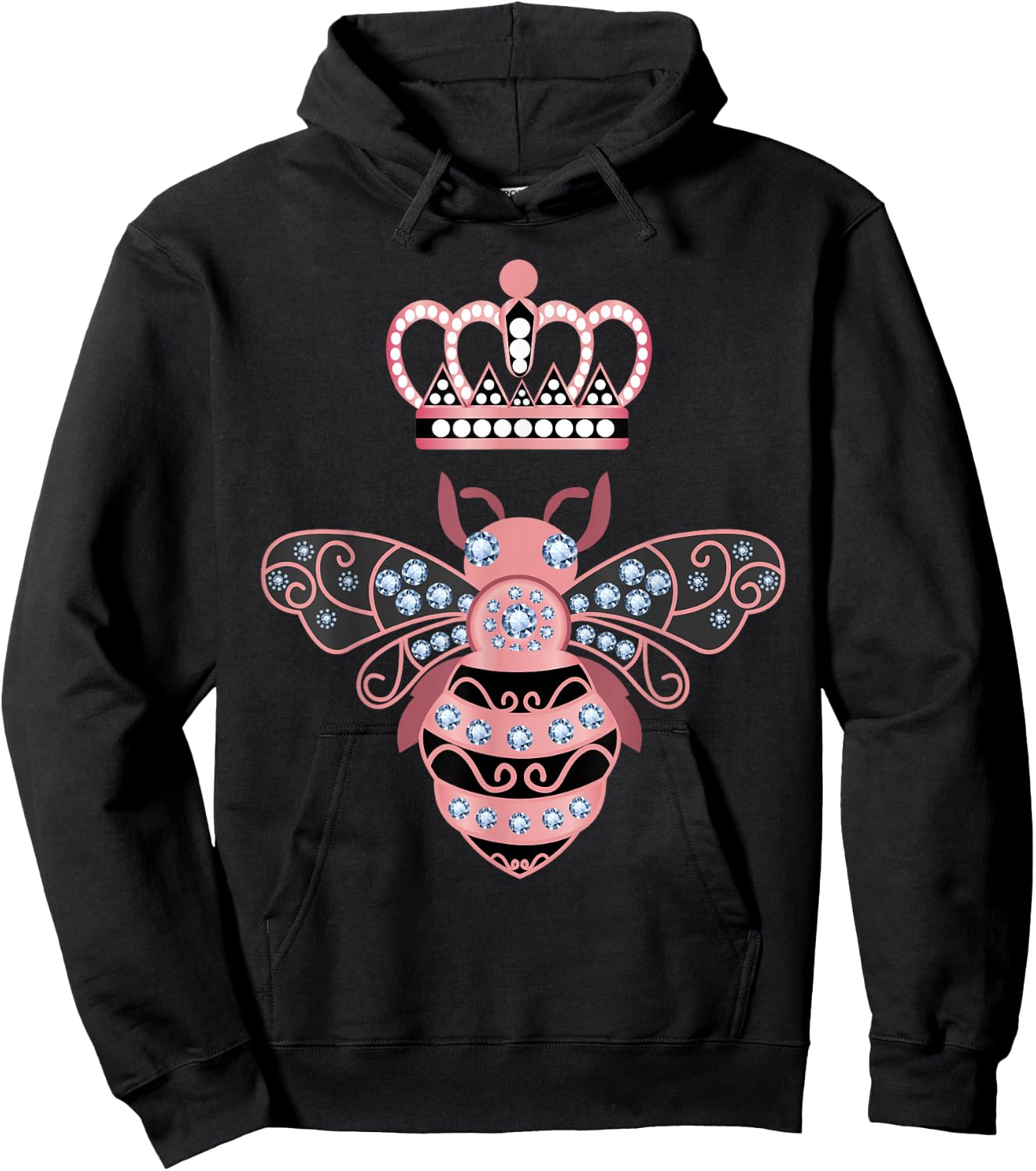 Queen Bee Crown Women Men Girls Hive Beekeeping Bee Women Hoodie - Hoodie | Black