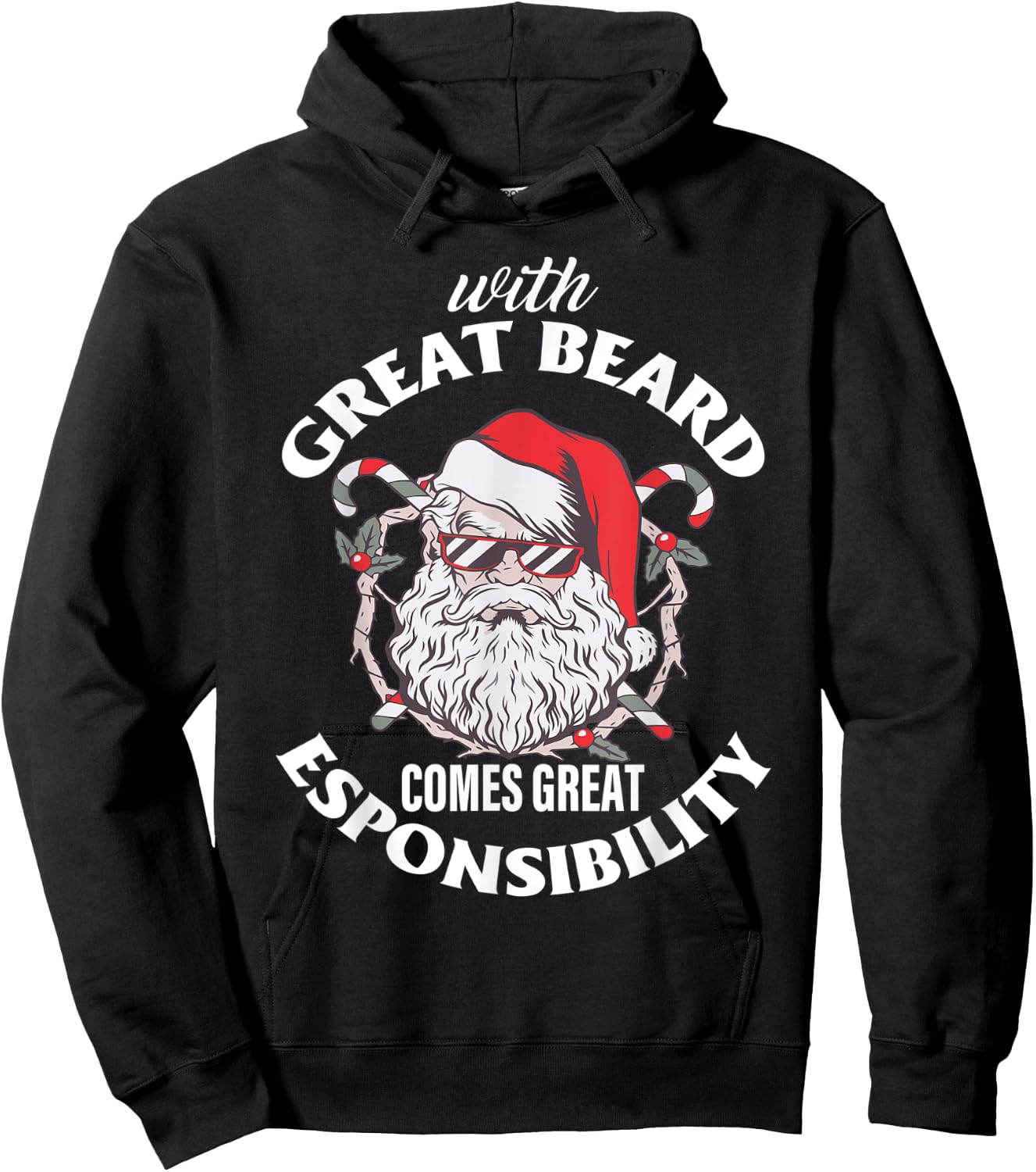 With Great Beard Comes Great Responsibility Hoodie - Hoodie | Black