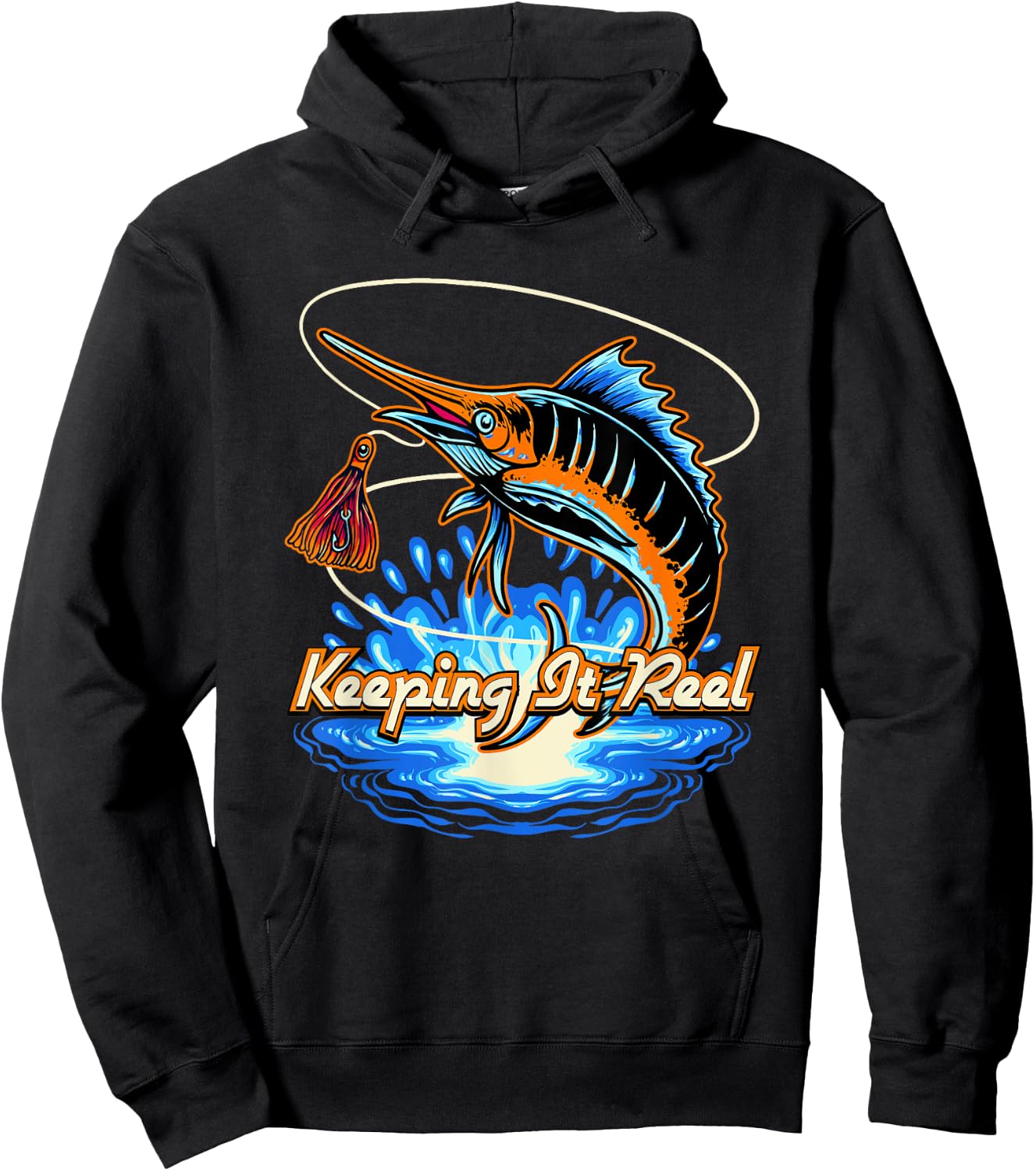 Keeping It Reel Sayings Fishing Quotes Fisherman Hunting Hoodie - Hoodie | Black