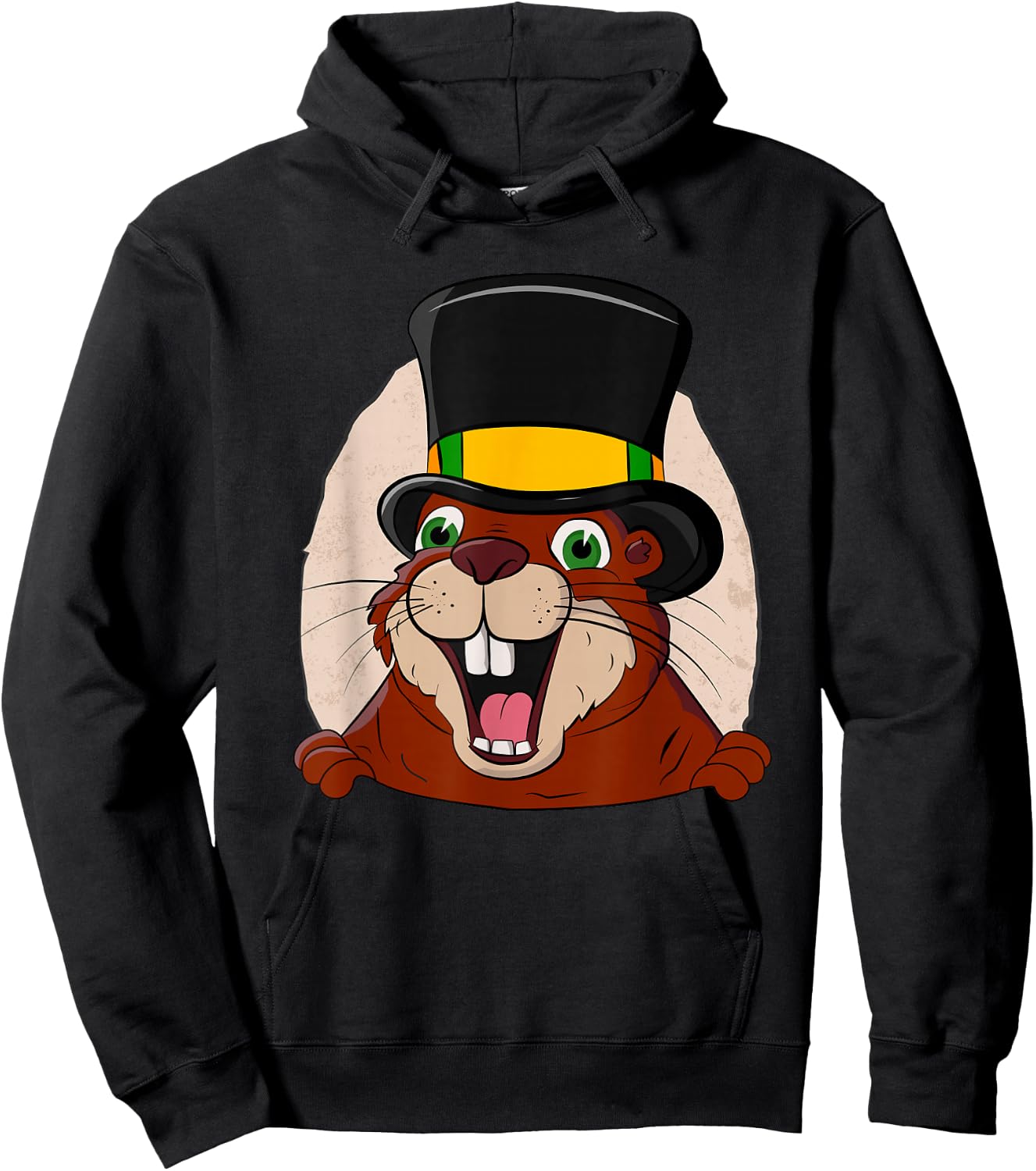 Punxsy Phil's Cute Groundhog Day February 2nd Holiday Design Hoodie - Hoodie | Black