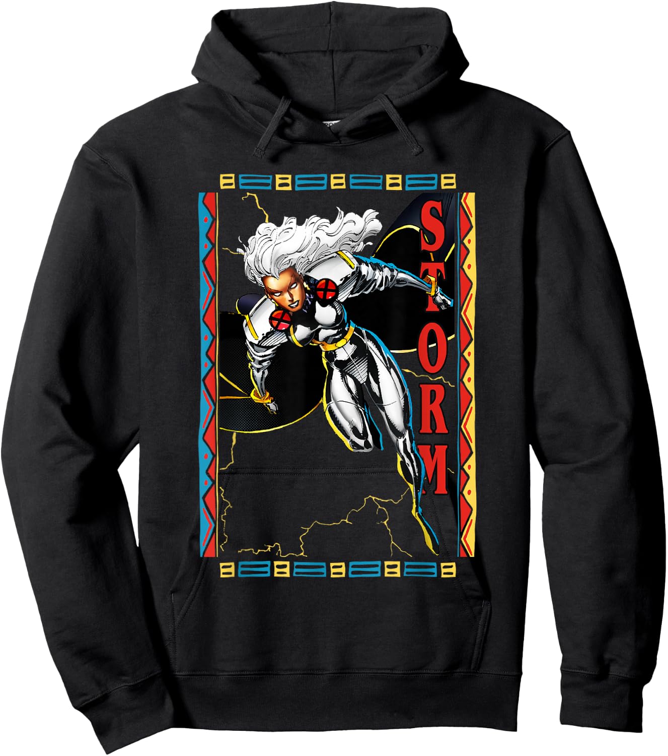Marvel X-Men Storm Tribal Style Frame Epic Portrait Hoodie - Hoodie | Black