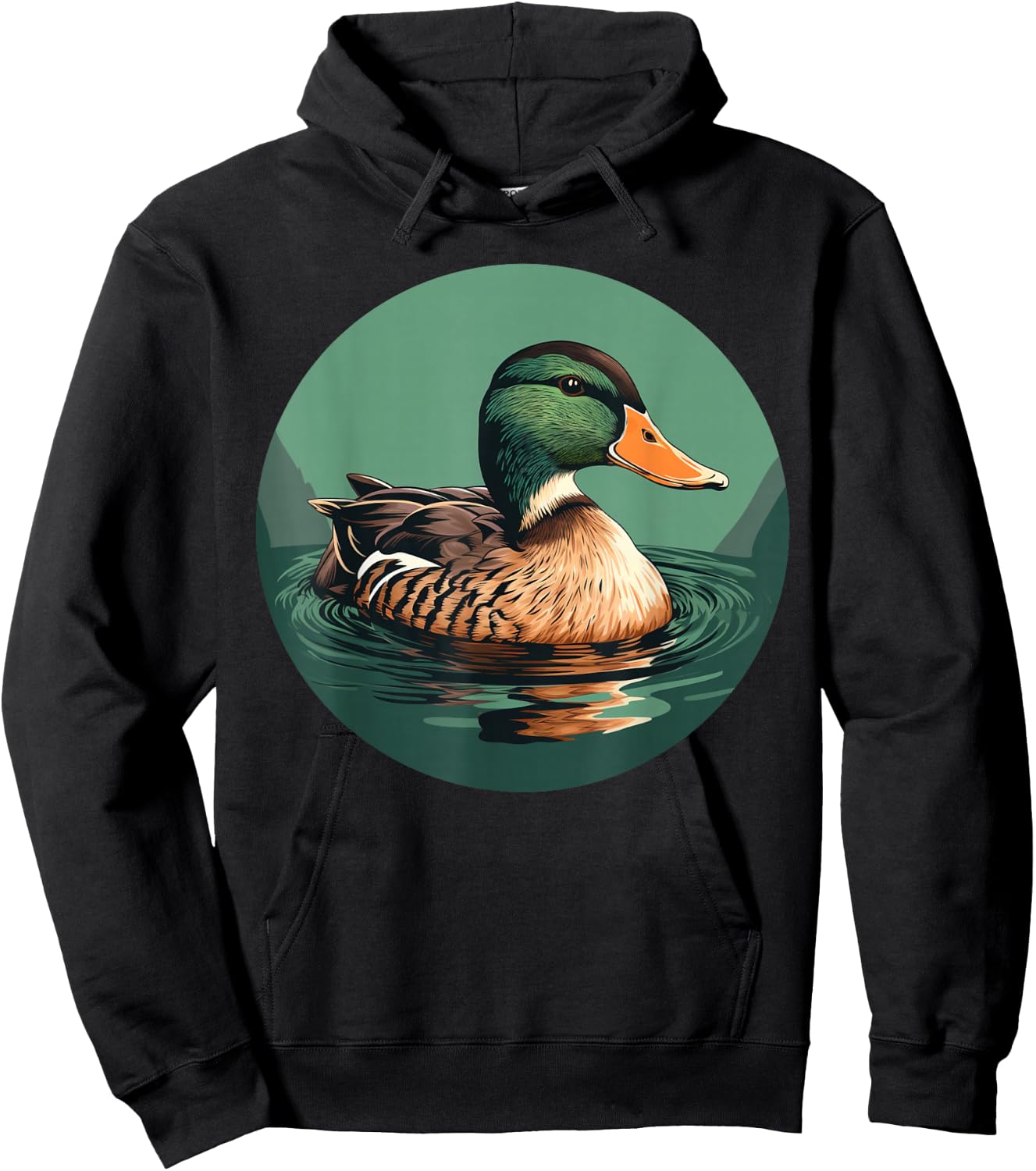 Cool looking Mallard Duck for Bird and Animals watching Fans Hoodie - Hoodie | Black