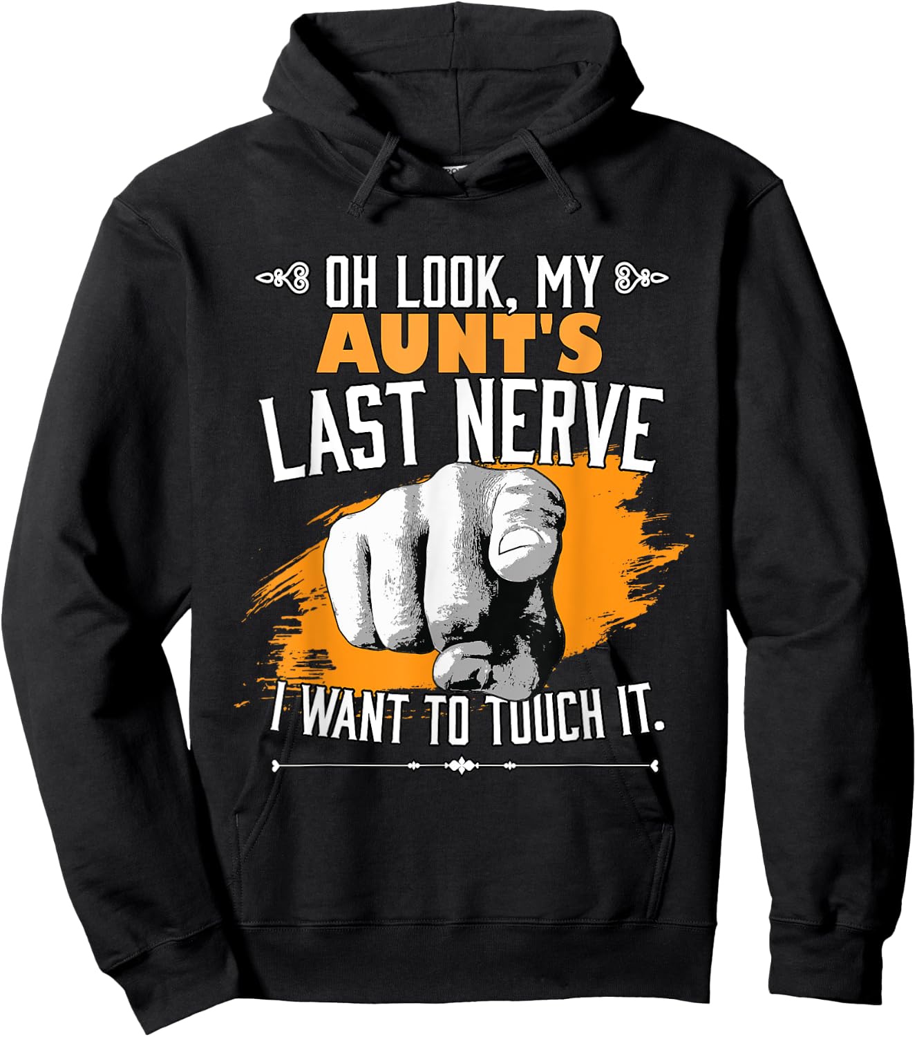 Look My Aunt's Last Nerve Funny Auntie Matching Family Hoodie - Hoodie | Black