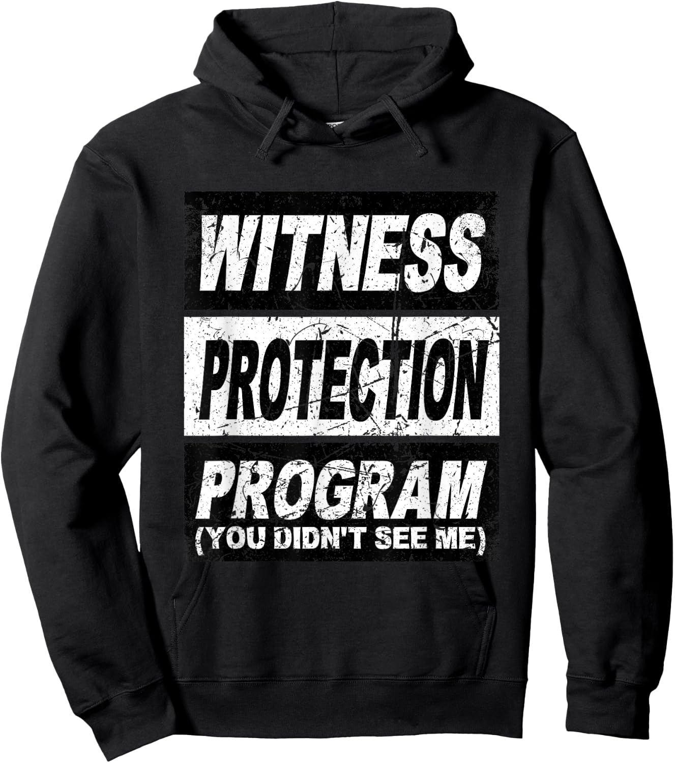 Retro Witness Protection Program Shirt Funny Costume Family Hoodie - Hoodie | Black