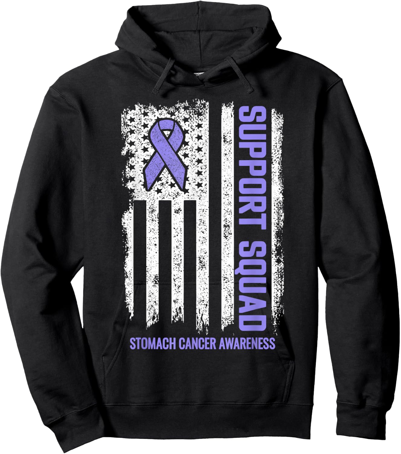 Stomach Cancer Shirts Support Squad Stomach Cancer Awareness Hoodie - Hoodie | Black