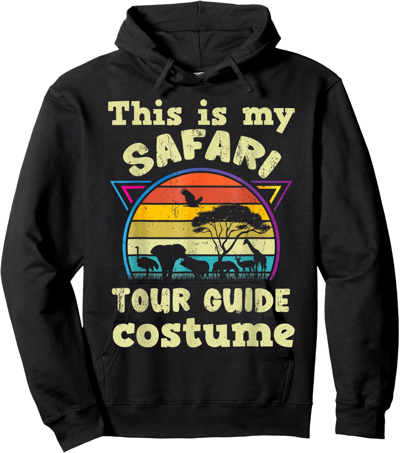Funny Safari Guide Art Women Kids Zoo Safari Costume Hoodie - Hoodie | Black