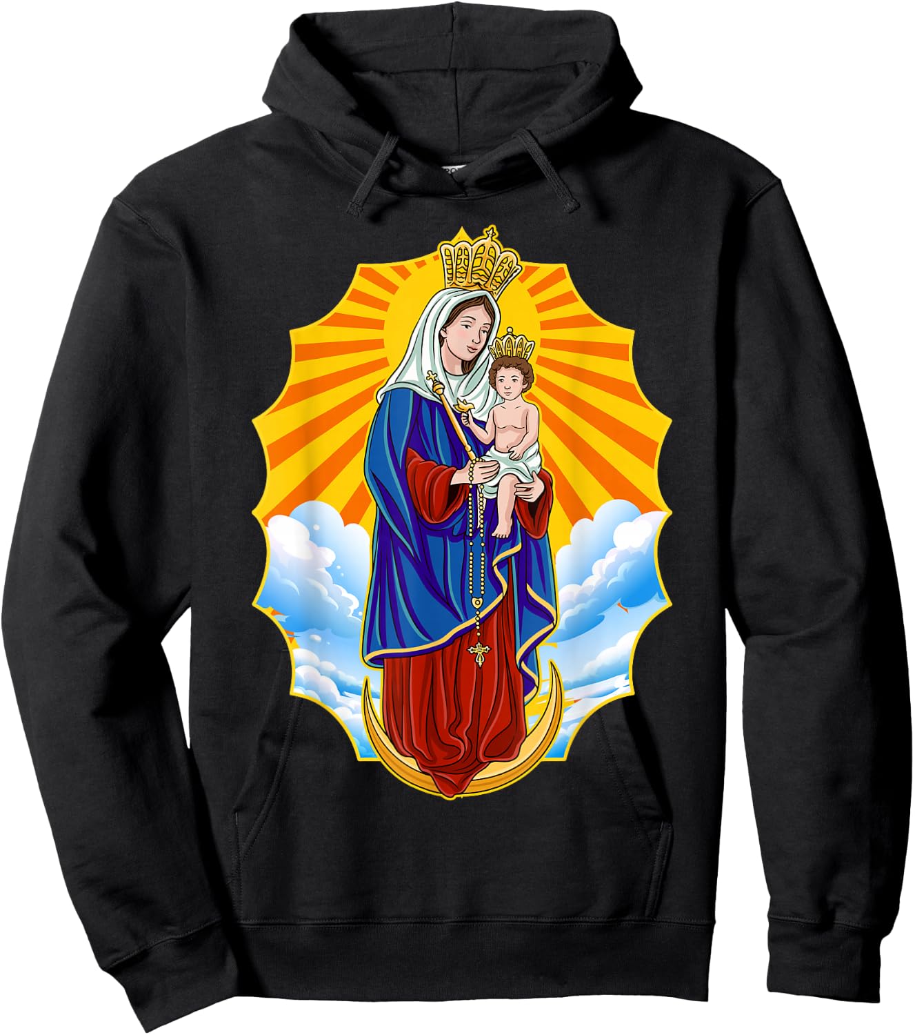 Chinita Chiquinquira Venezuela Maracaibo Virgen Chiquinquira Chinita Zulia Black Hoodie - Hoodie | Black