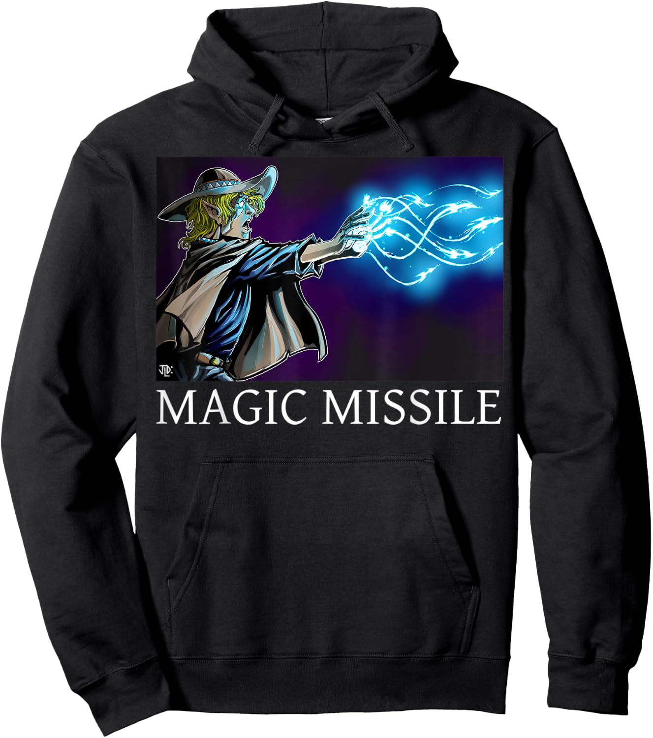 Caverns & Creatures: Magic Missile Hoodie - Hoodie | Black
