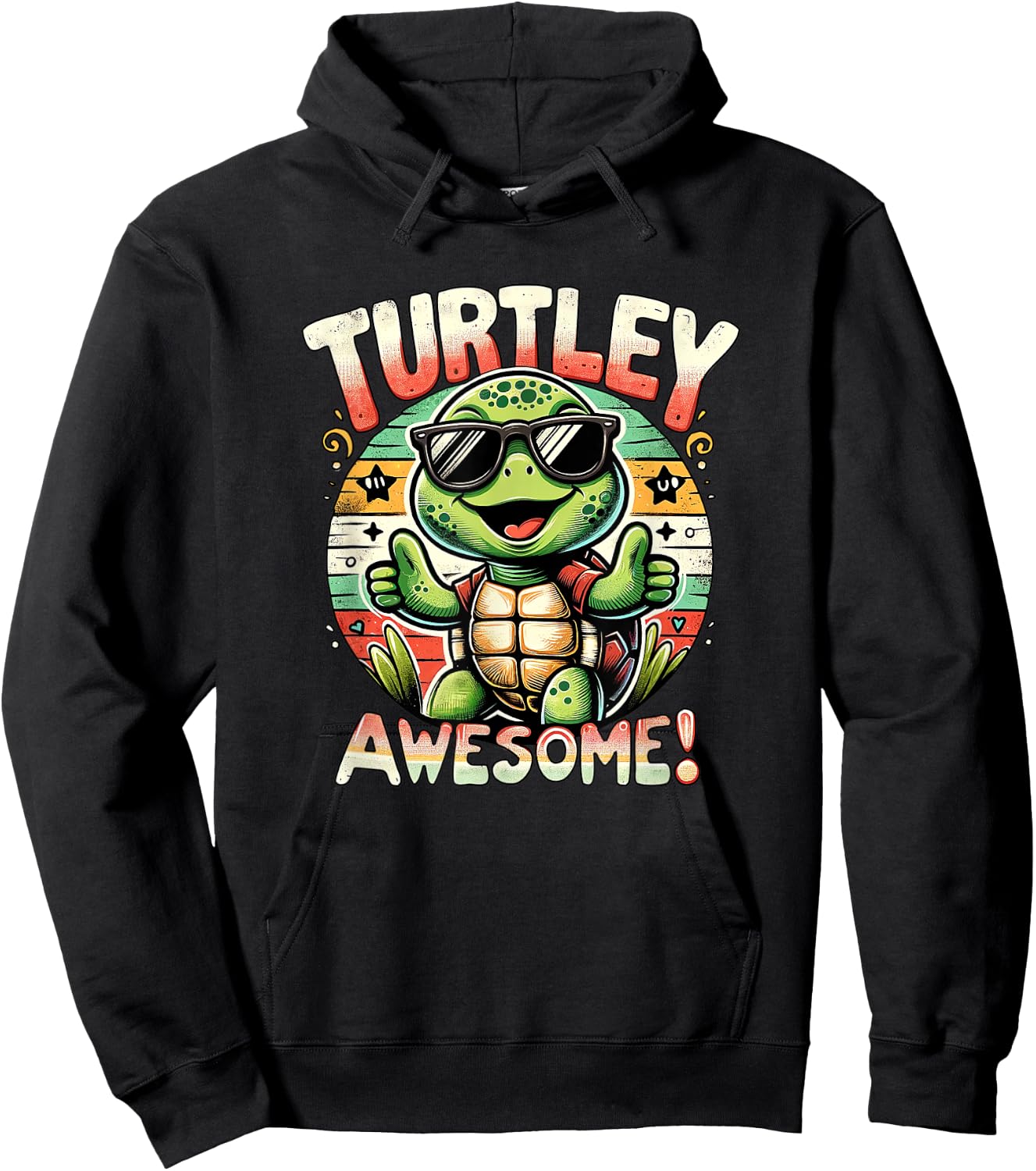 Turtley Awesome Kid's & Toddler's Funny Themed Cool Turtle Hoodie - Hoodie | Black