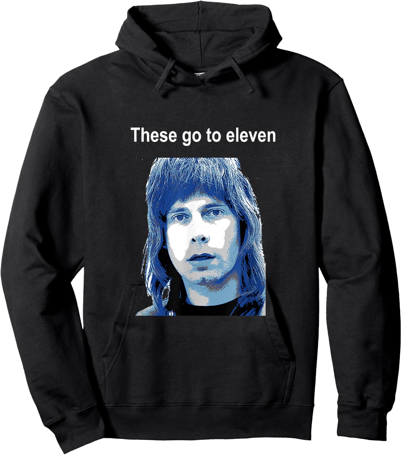 These go to eleven - funny 80s line Hoodie - Hoodie | Black