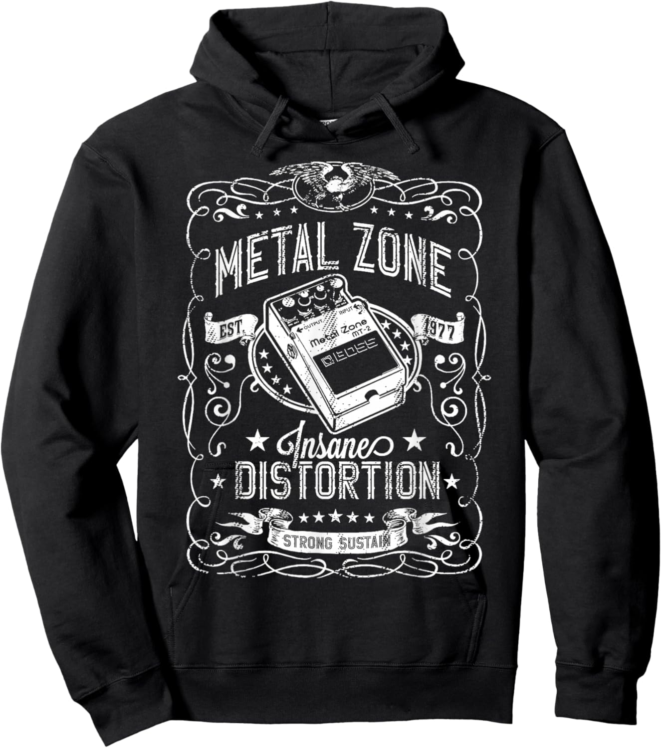 Metal Zone Insane Distortion Strong Sustain Guitar Hoodie - Hoodie | Black