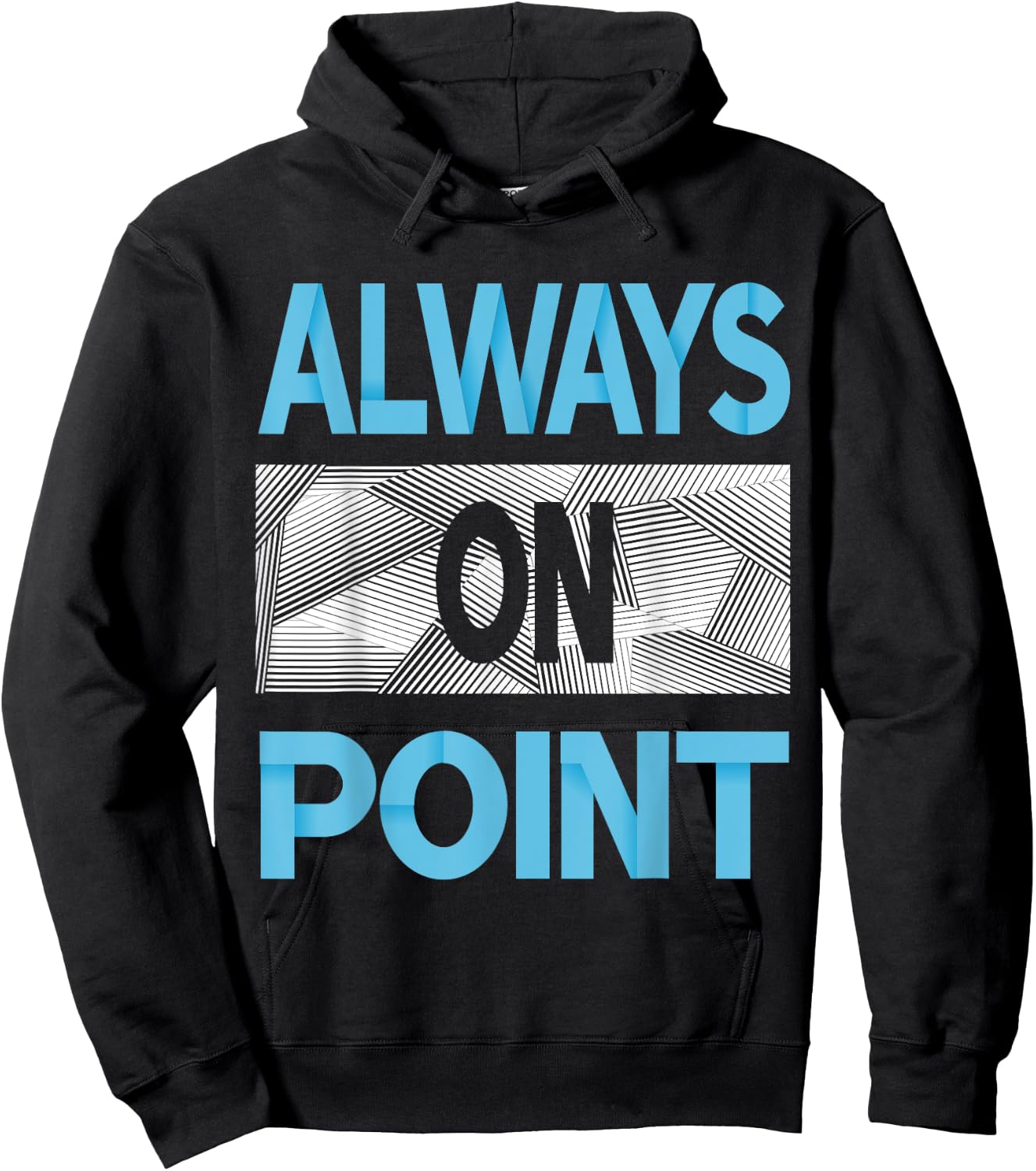 Blue Always On Point Blue Color Graphic Hoodie - Hoodie | Black