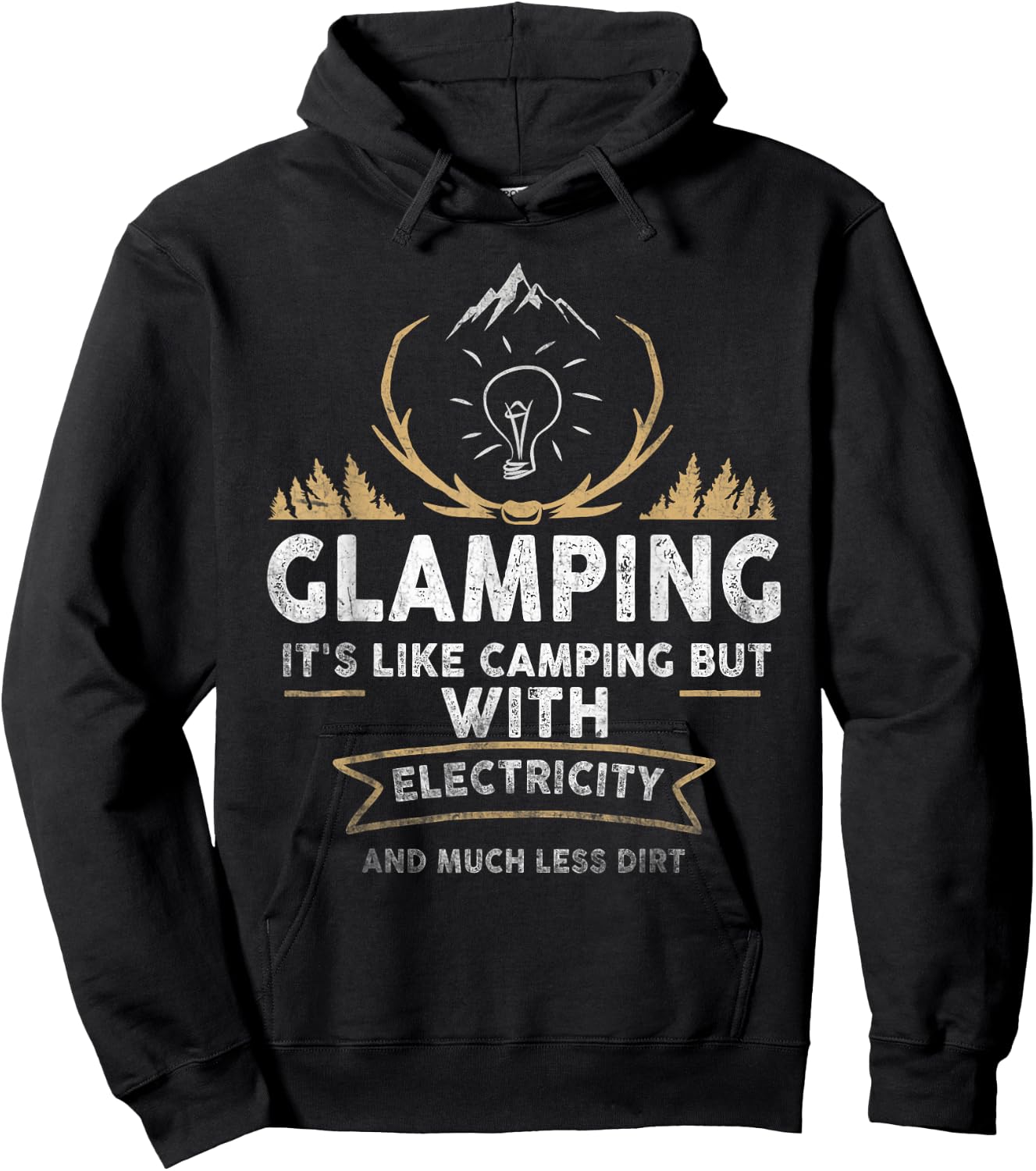 Glamping Definition Glamper Its Like Camping spark campers Hoodie - Hoodie | Black