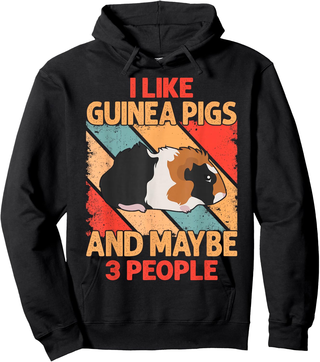 I Like Guinea Pigs And Maybe 3 People Hoodie - Hoodie | Black