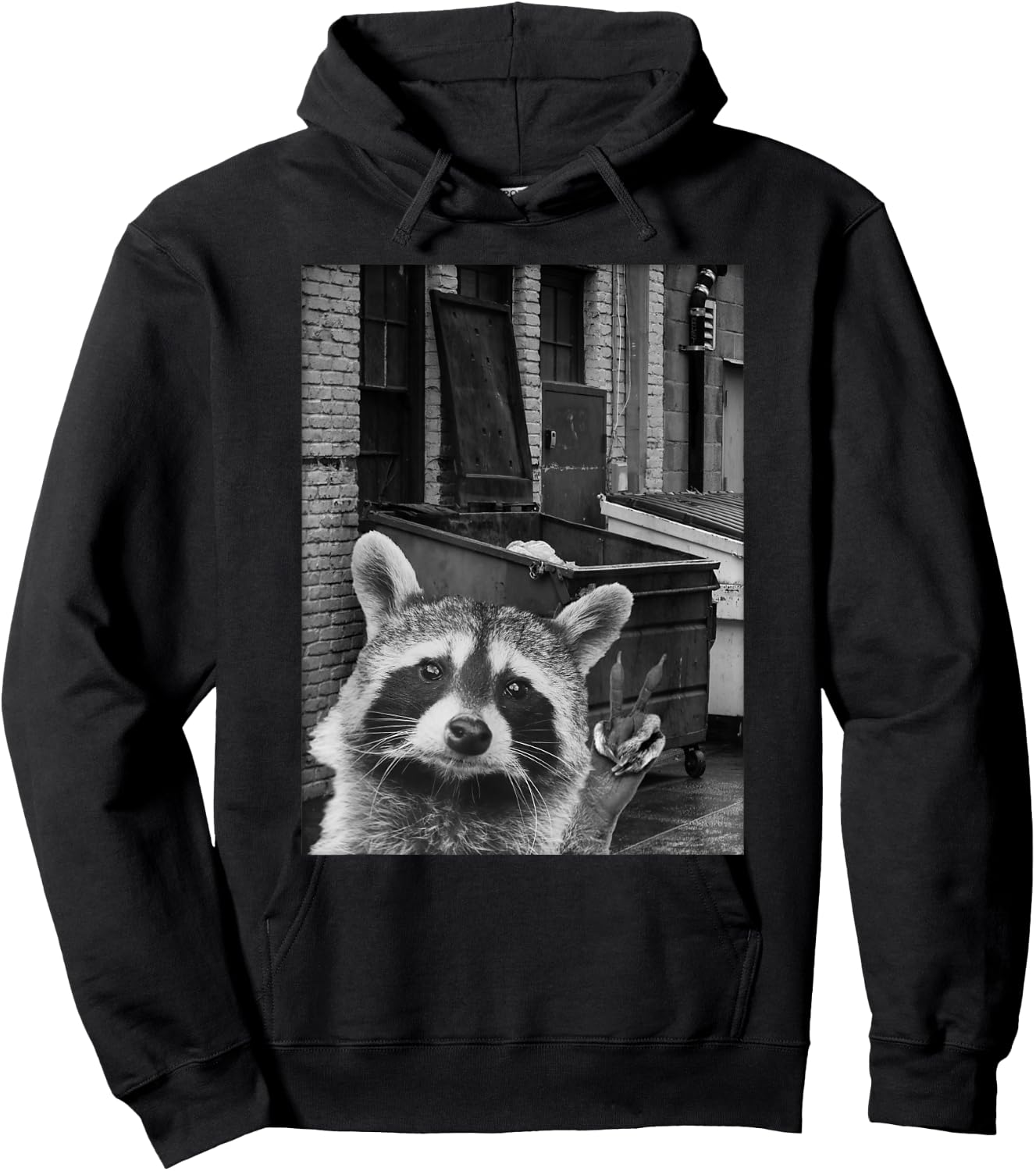 Funny Raccoon Selfie Shirt - Raccoon Hoodie - Hoodie | Black