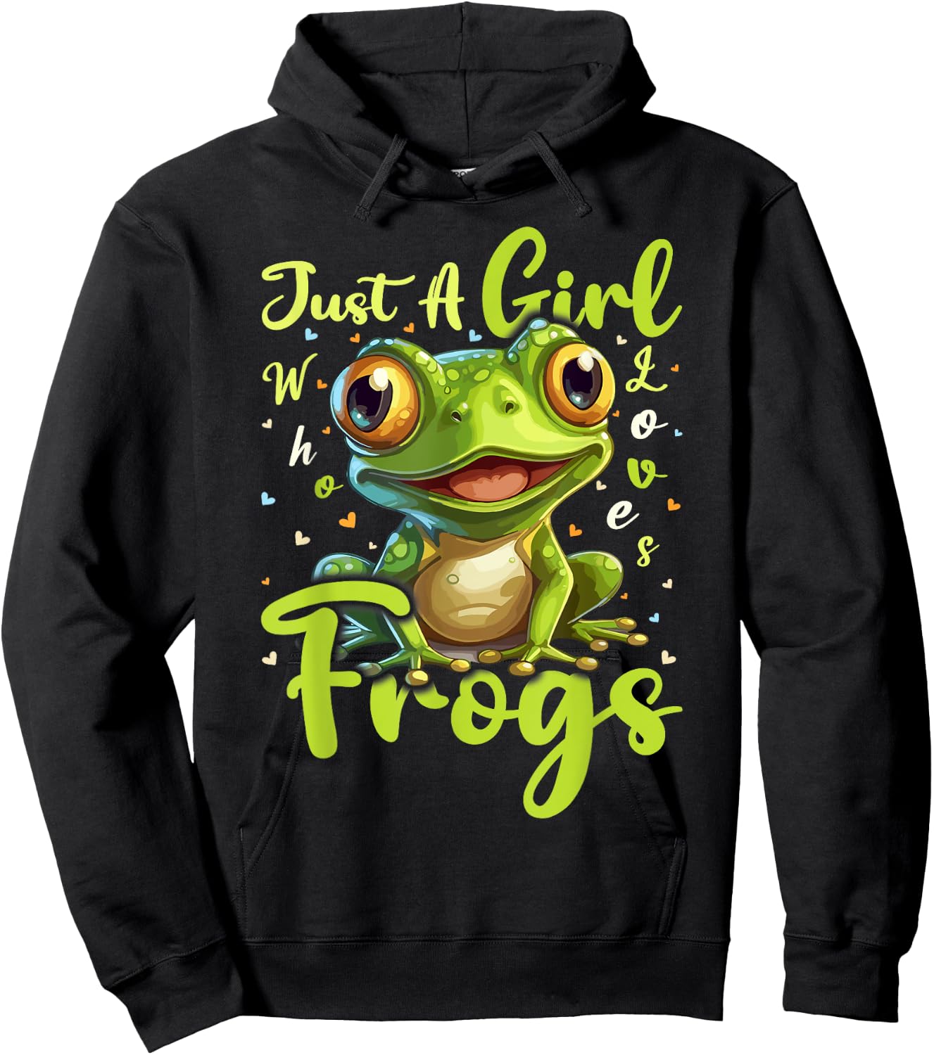 Frog Lover Just A Girl Who Loves Frogs Hoodie - Hoodie | Black