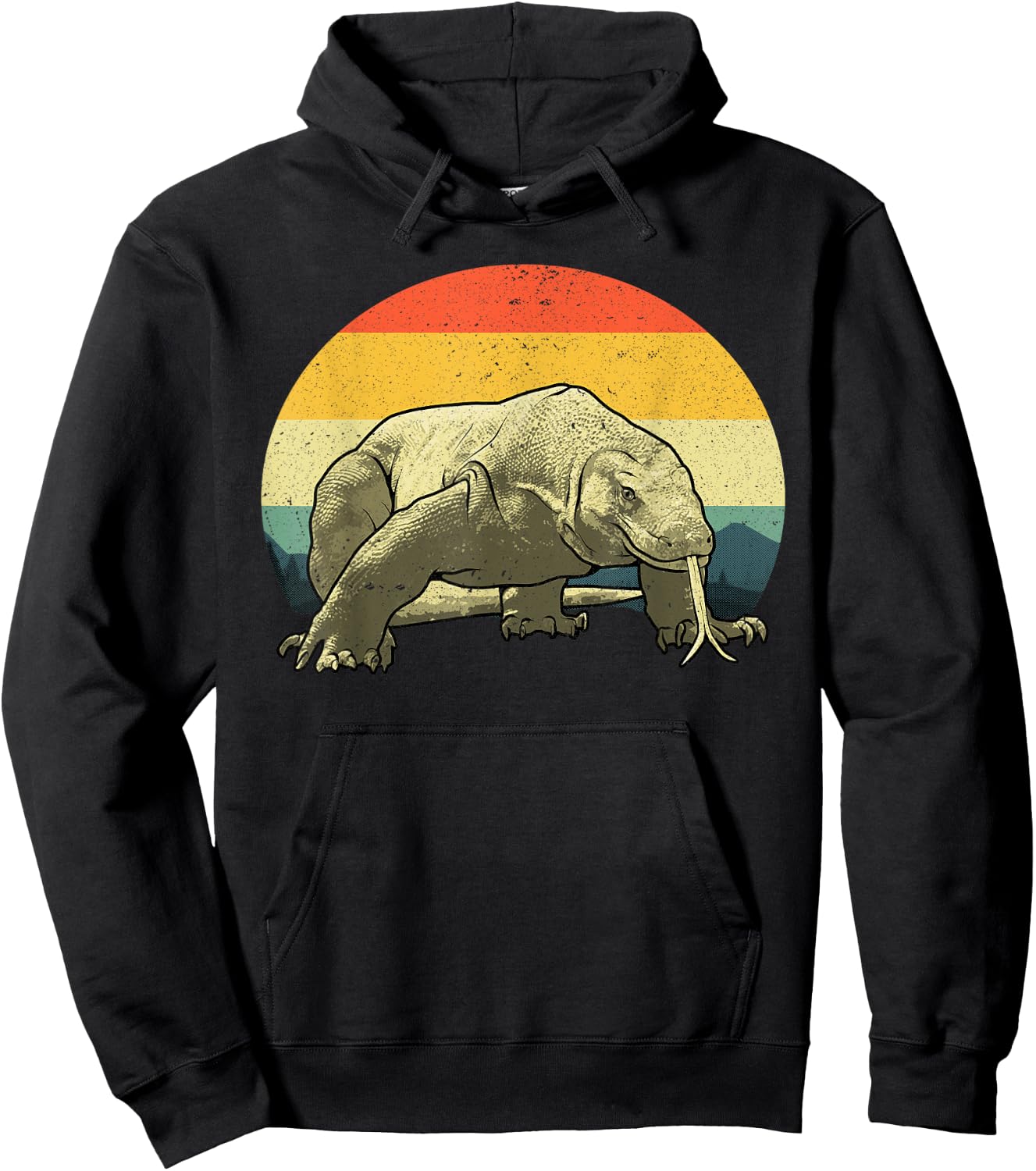 Cute Komodo Dragon Women Kids Vintage Komodo Dragon Hoodie - Hoodie | Black