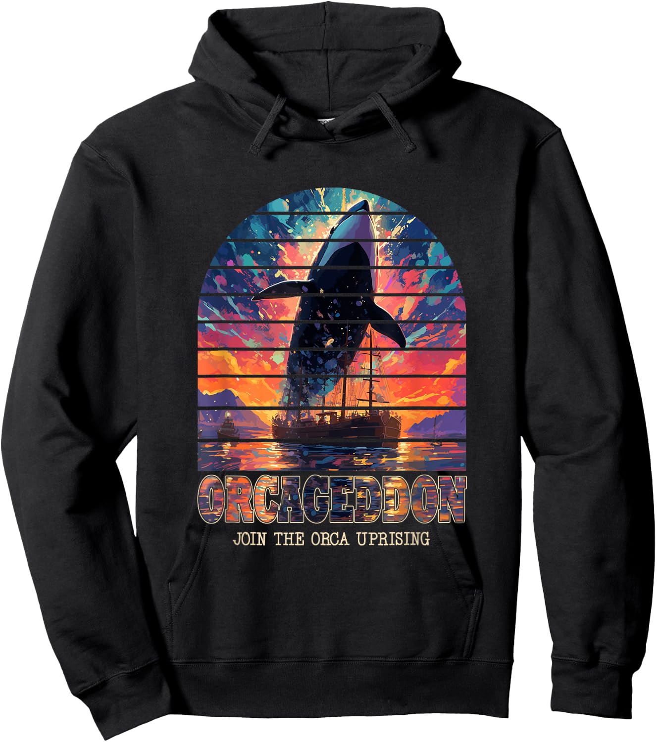 Join the Orca Uprising - Orcageddon: Whale Rebellion Hoodie - Hoodie | Black