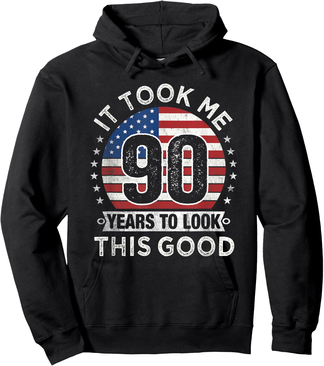 It Took Me 90 Years to Look This Good 90th Birthday Party Hoodie - Hoodie | Black