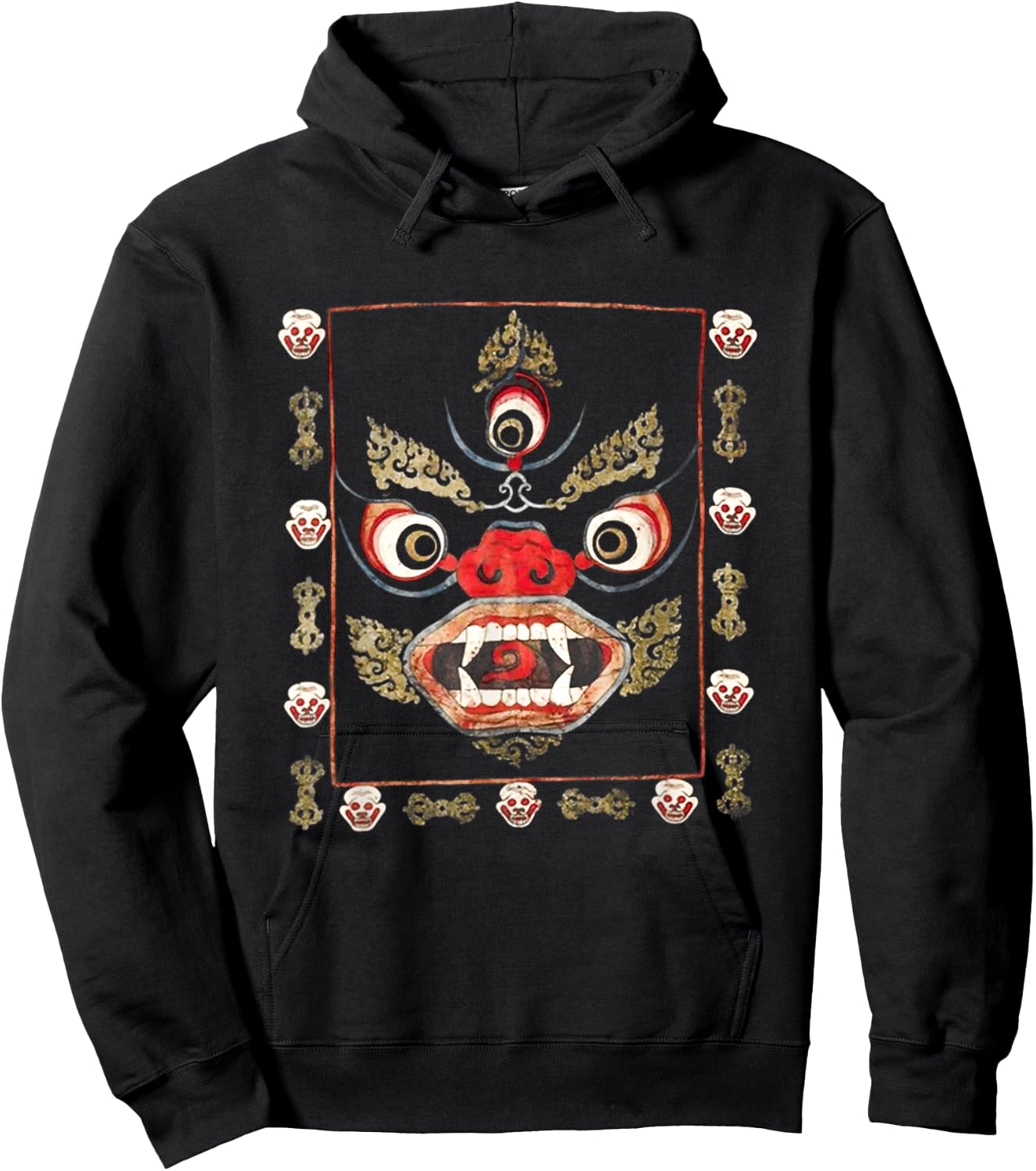 Tibetan Mahakala Hoodie - Hoodie | Black