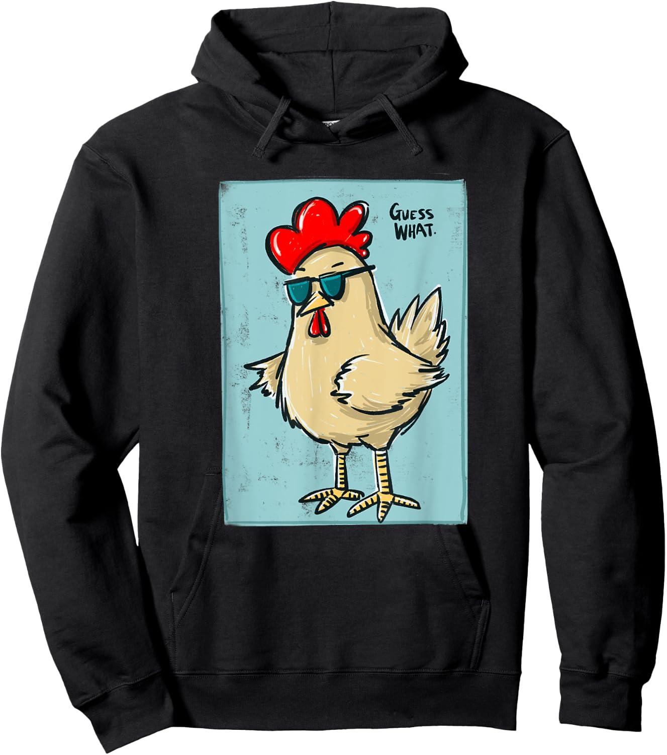 Funny Chicken Butt, Guess? Hoodie - Hoodie | Black