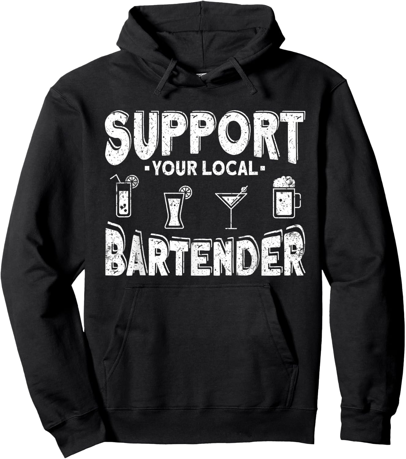 Support Your Local Bartender Hoodie - Hoodie | Black
