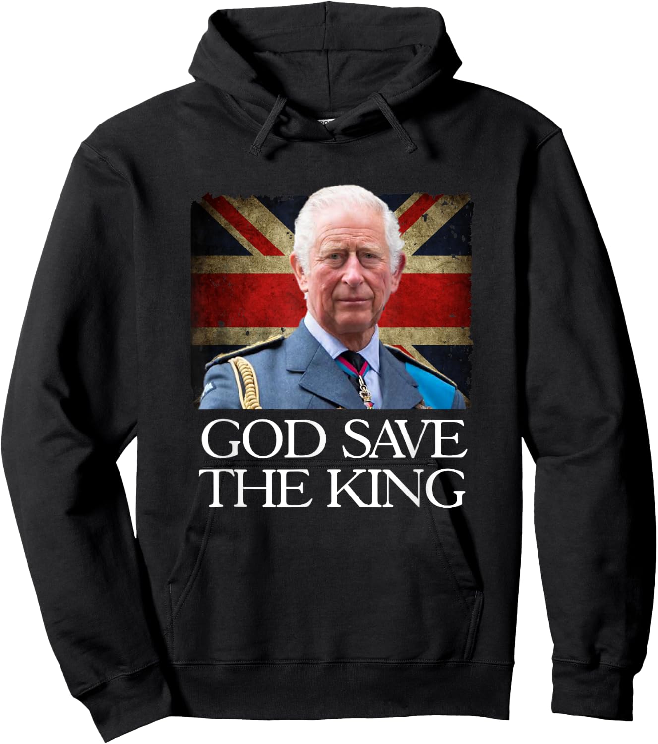 God Save The King of England Monarch 2022 Prince Charles Hoodie - Hoodie | Black