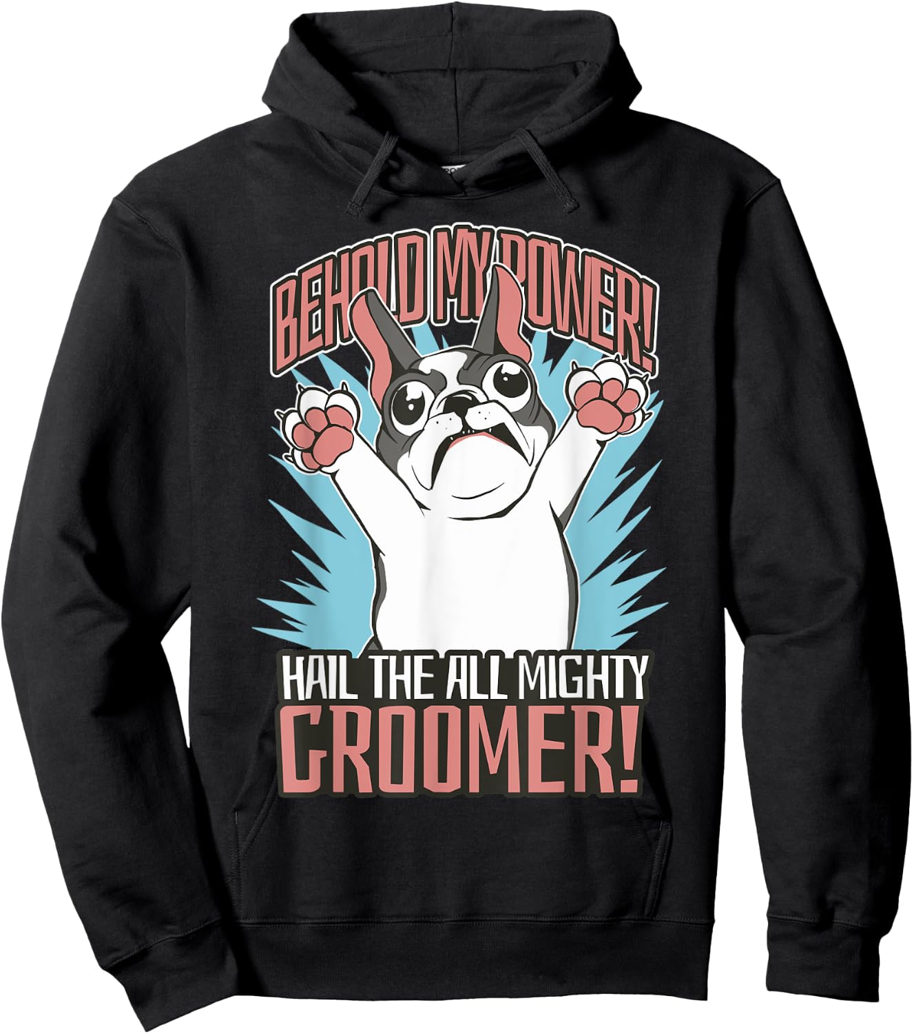 Funny Dog Grooming Art For Pet Groomer French Bulldog Hoodie - Hoodie | Black