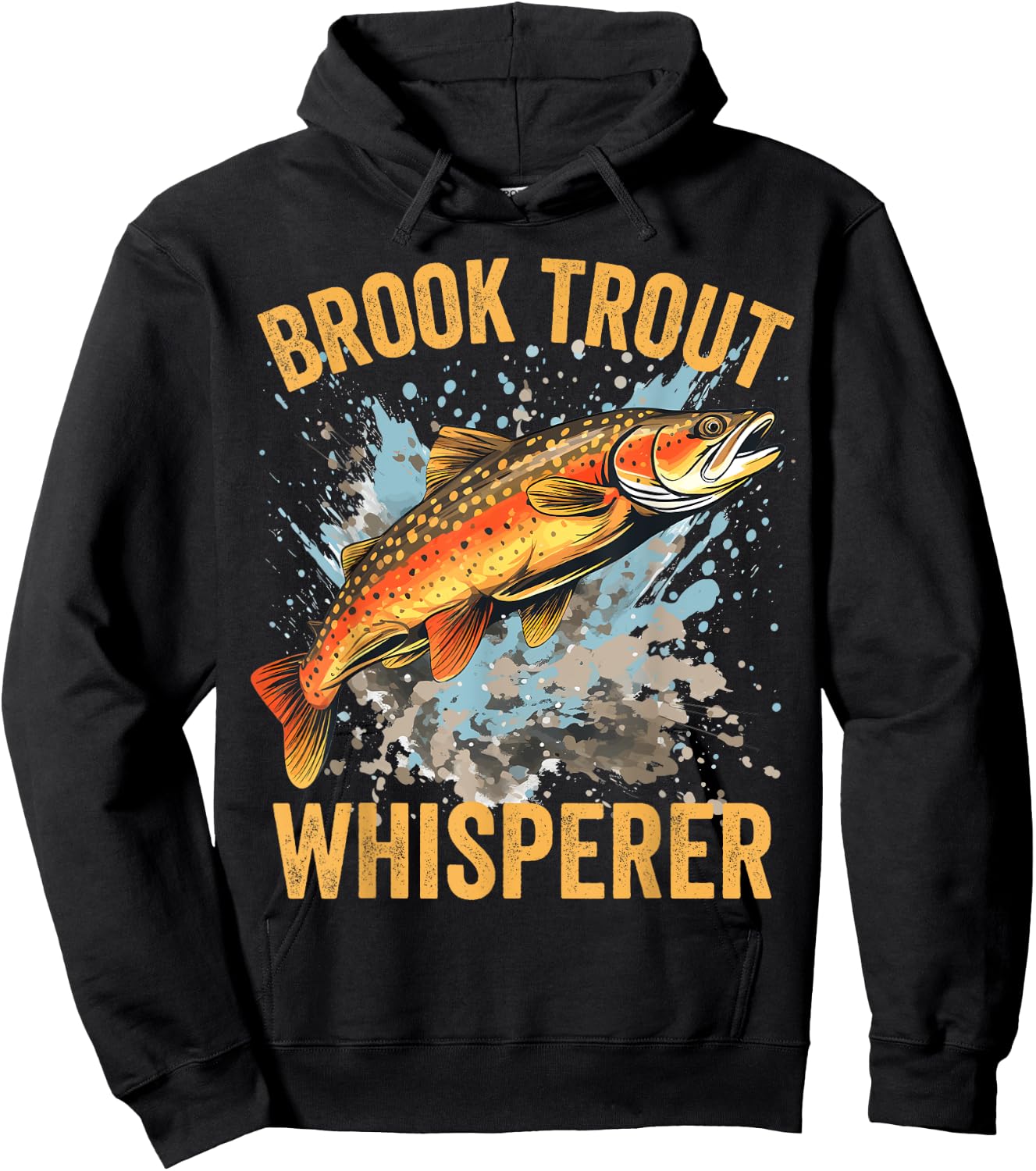 Brook Trout Whisperer, Funny Brook Trout Hoodie - Hoodie | Black