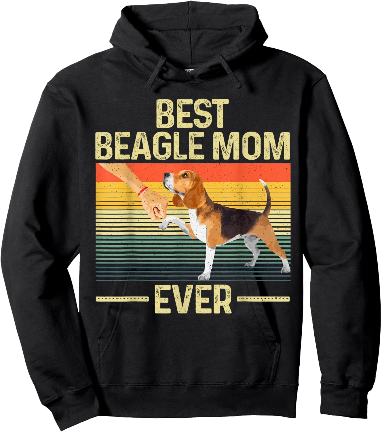 Best Beagle Mom Art Mama Mother Beagle Dog Lovers Hoodie - Hoodie | Black