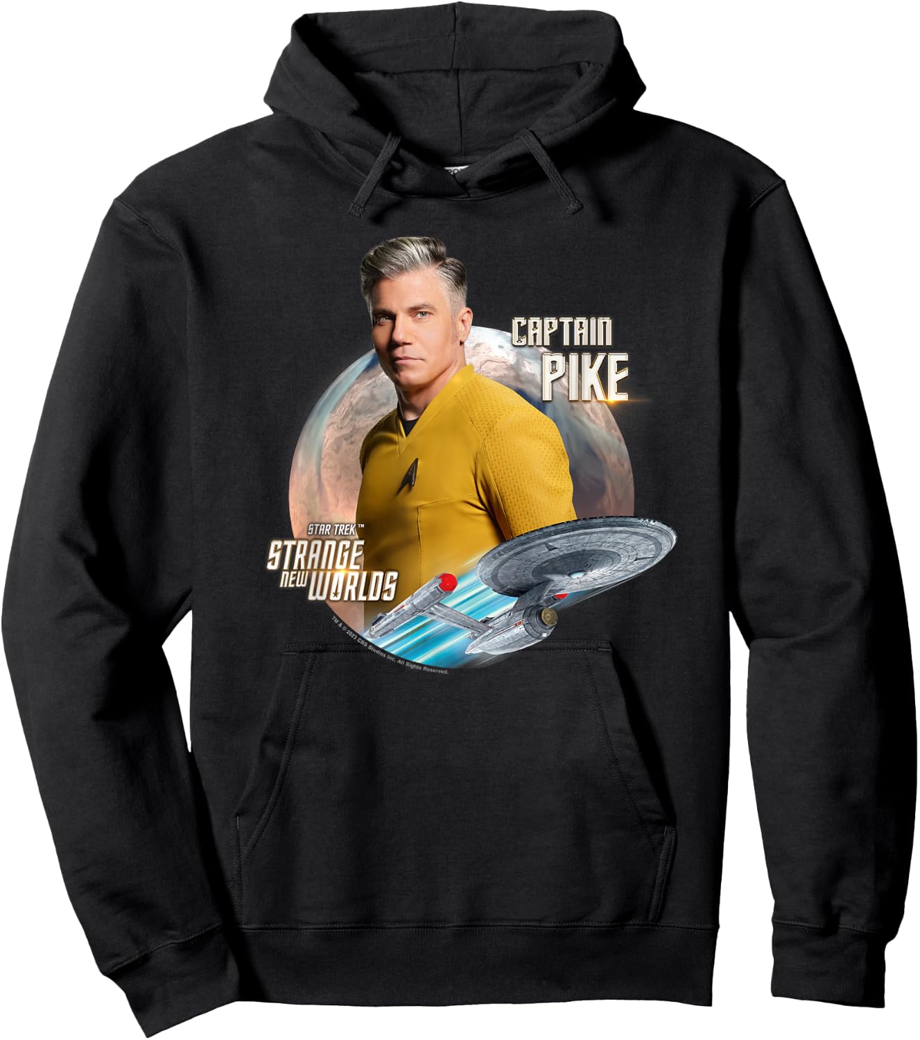 Star Trek Strange New Worlds Captain Pike Hoodie - Hoodie | Black