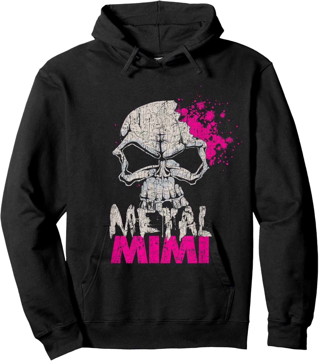 Metal Mimi, Rock Music Mom Grandma, Mother's Day Hoodie - Hoodie | Black