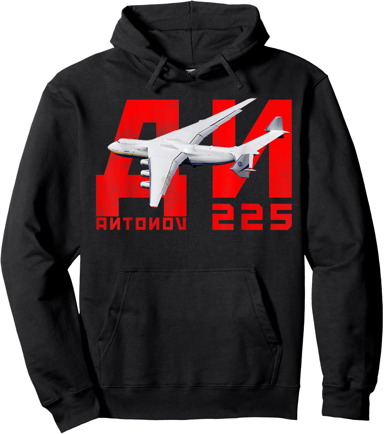 Antonov AN-225 CCCP Soviet USSR Aeroplane Soviet Aviation Hoodie - Hoodie | Black