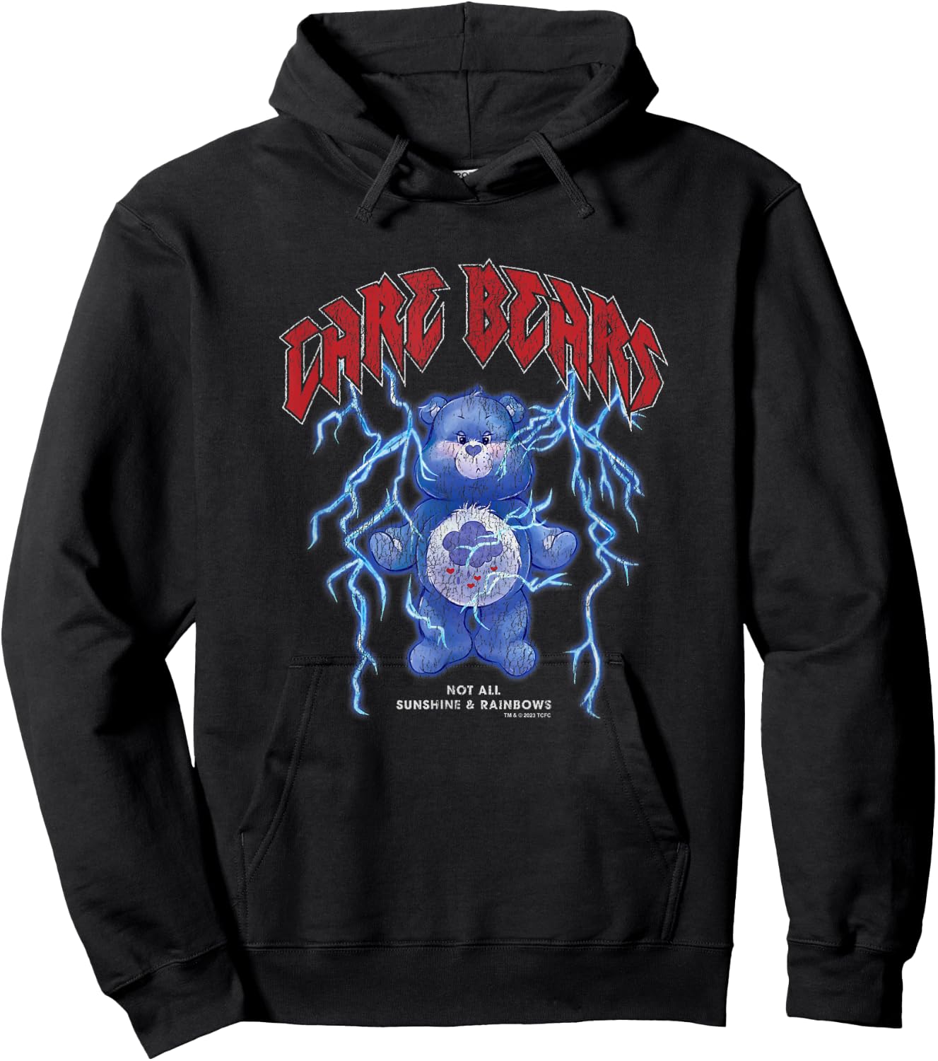 Care Bears Grumpy Bear Not All Sunshine & Rainbows Vintage Hoodie - Hoodie | Black
