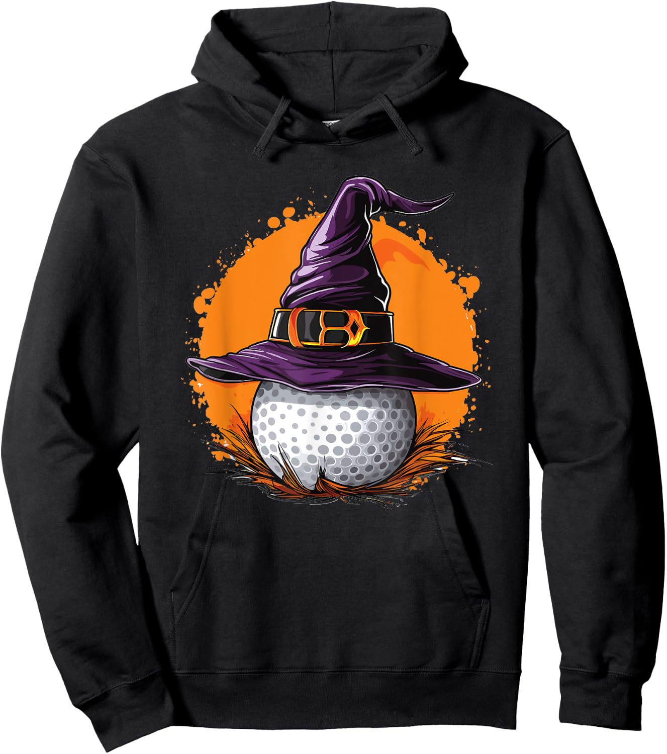 Witch Golf Lover Halloween Costume Golf Hoodie - Hoodie | Black