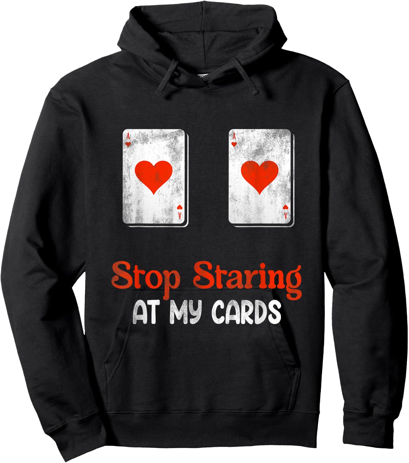 Stop Staring At My Cards Funny Poker B0 0bs Women Player Hoodie - Hoodie | Black